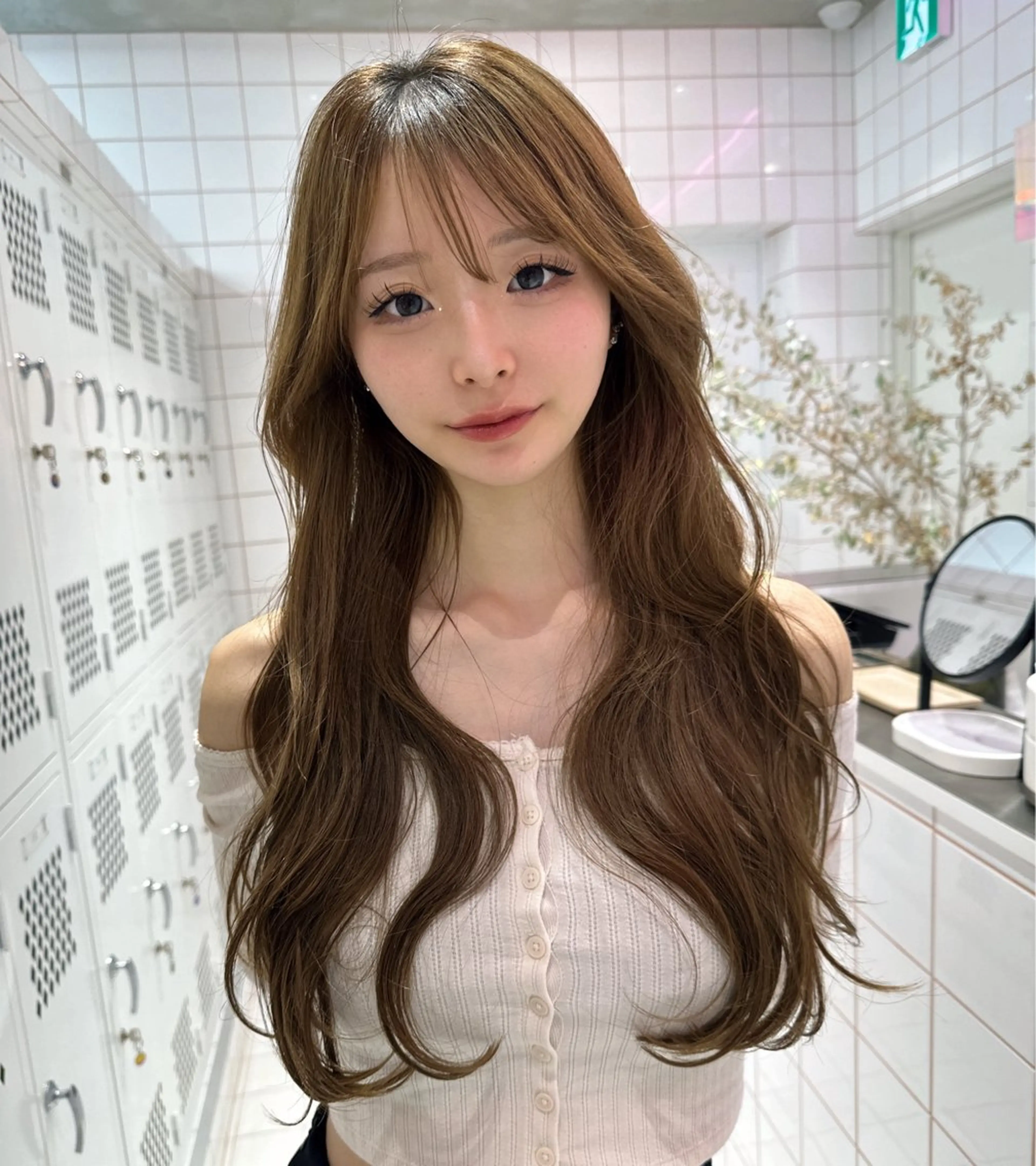 ロング ヘアカラー MASHU韓国ヘア/ レイヤー/透明感カラのヘアスタイル