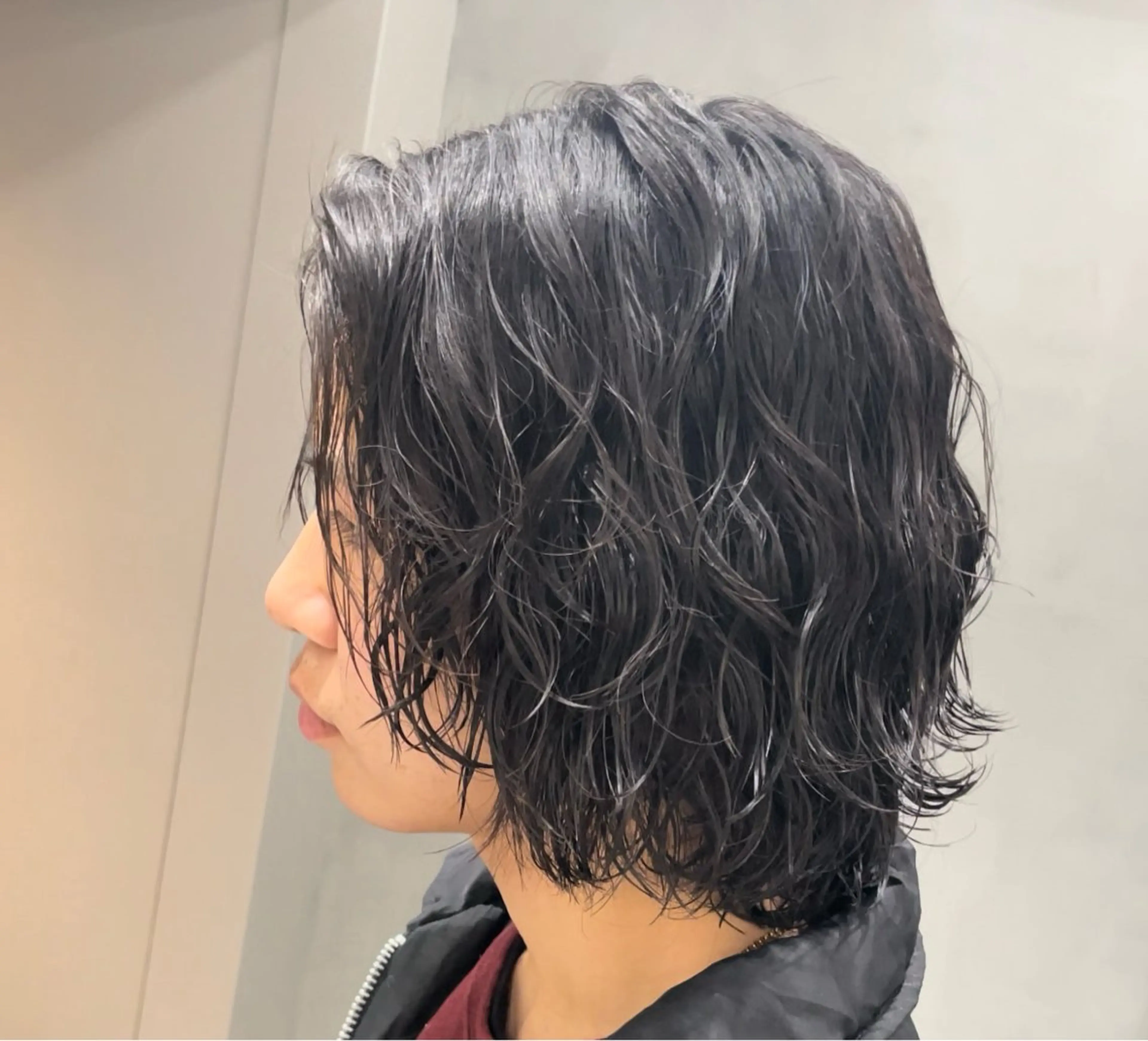 ロング パーマ ヘアアレンジ メンズ カット パーマ fifth 石川 凪のヘアスタイル
