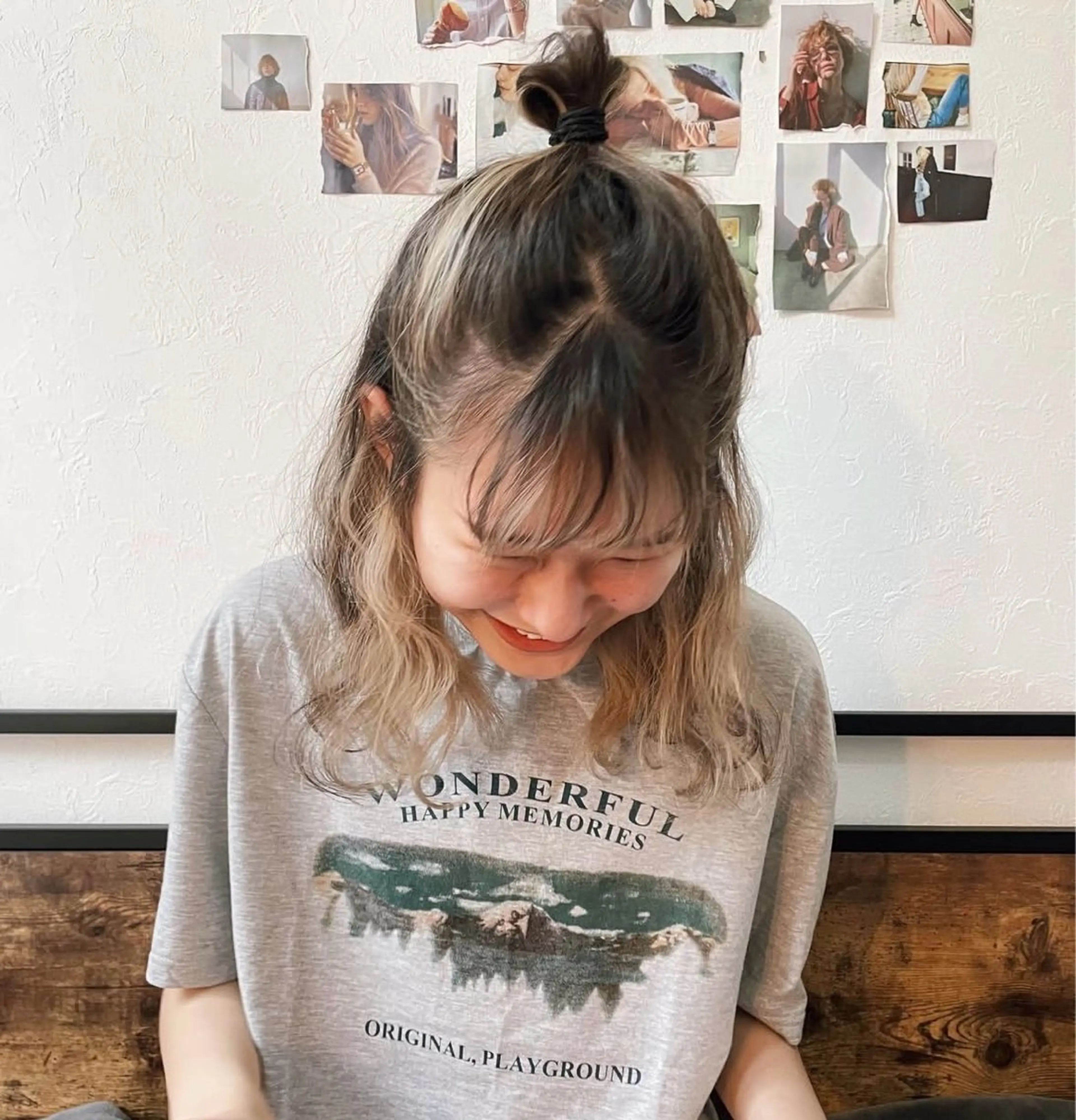 カラー インナーカラー 透明感カラー/パーマ オレンジmiyo⭐️のヘアスタイル