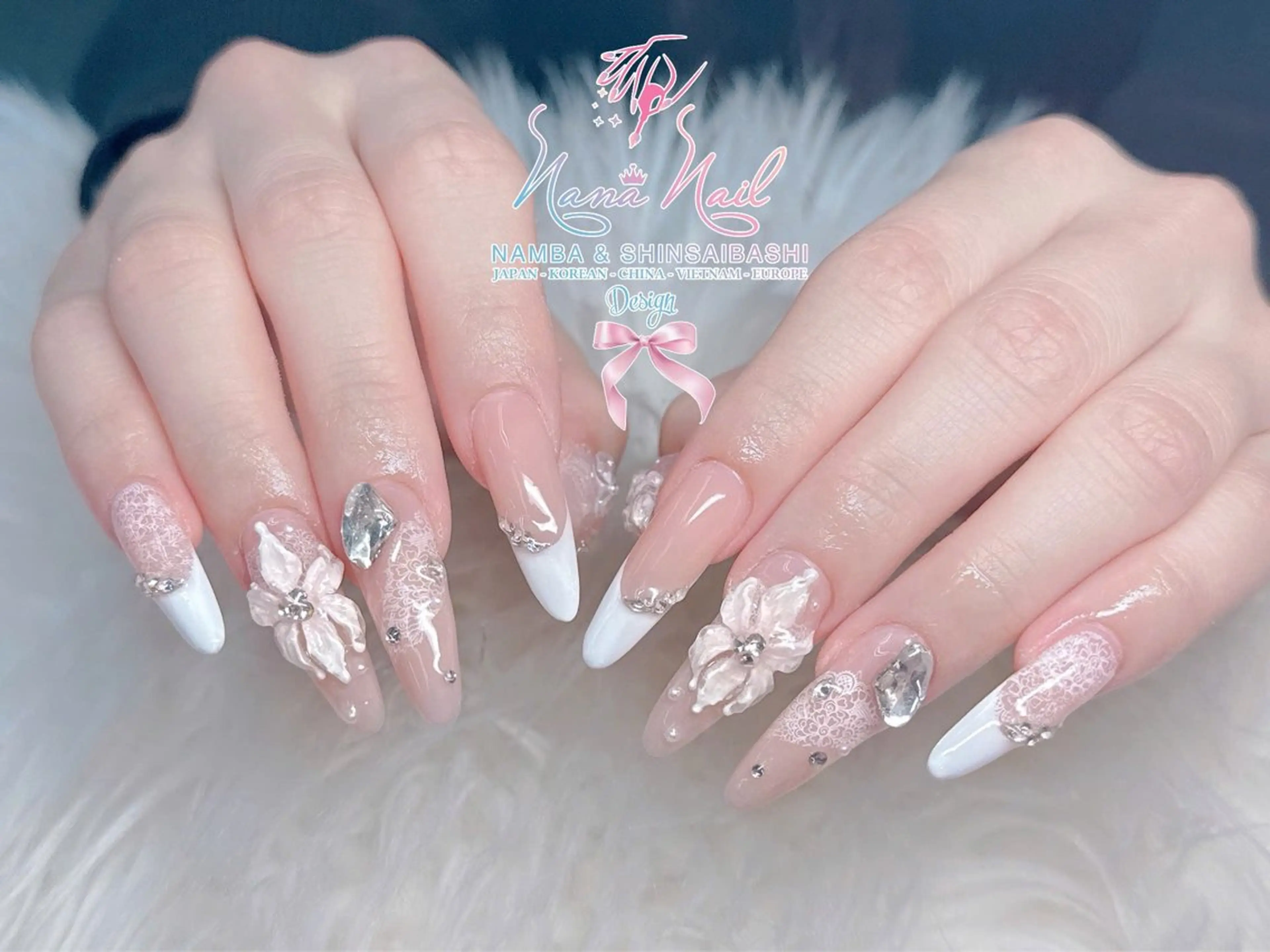 ネイル チークネイル 桜ネイル フラッシュネイル フットネイル ジェルネイル ハンドネイル リナネイル アメ村心斎橋店のネイルデザイン