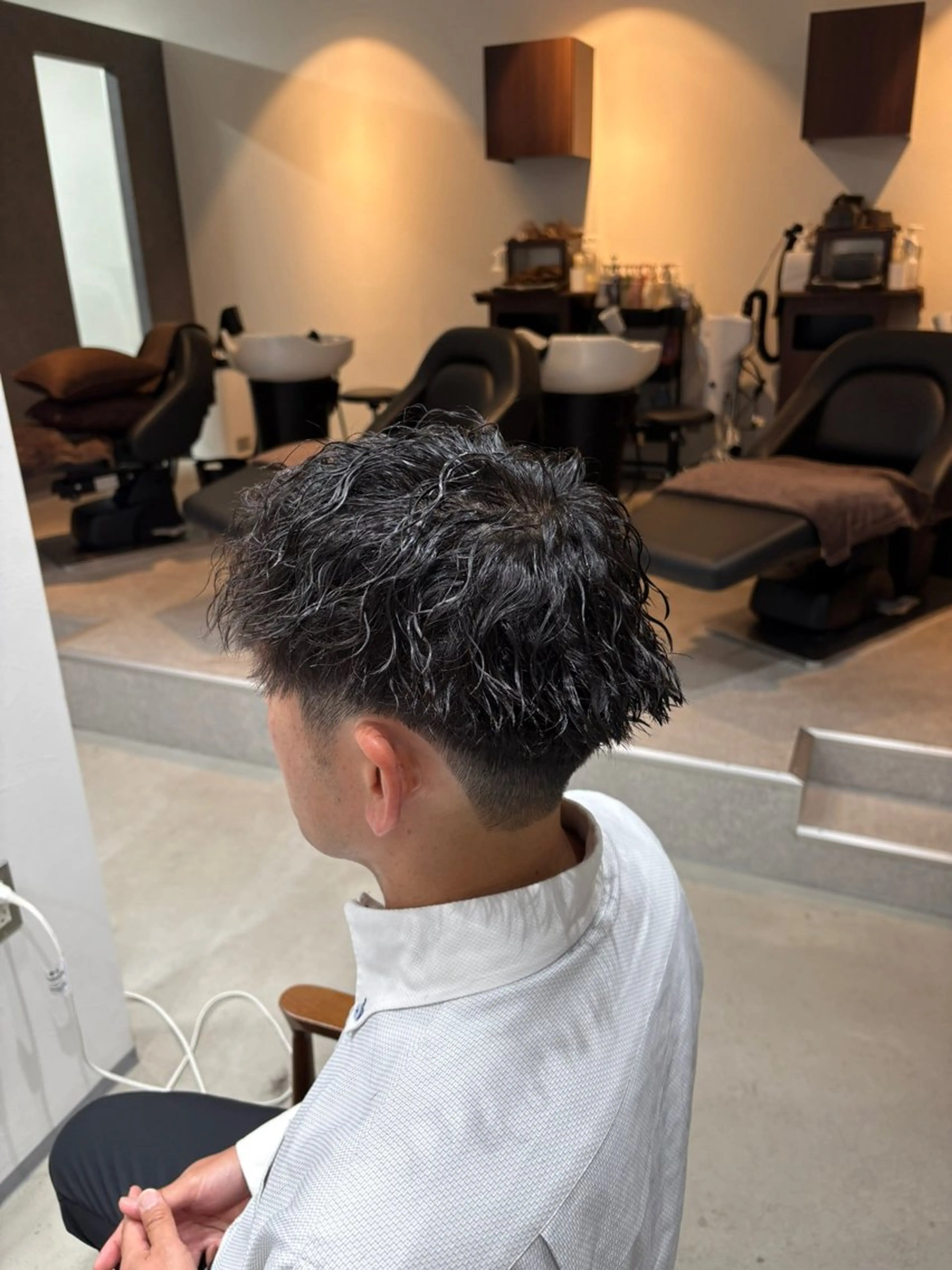 ショート パーマ メンズ メンズパーマ メンズツイストパーマ ツイストパーマ ボブ/レイヤー /河内温太のヘアスタイル