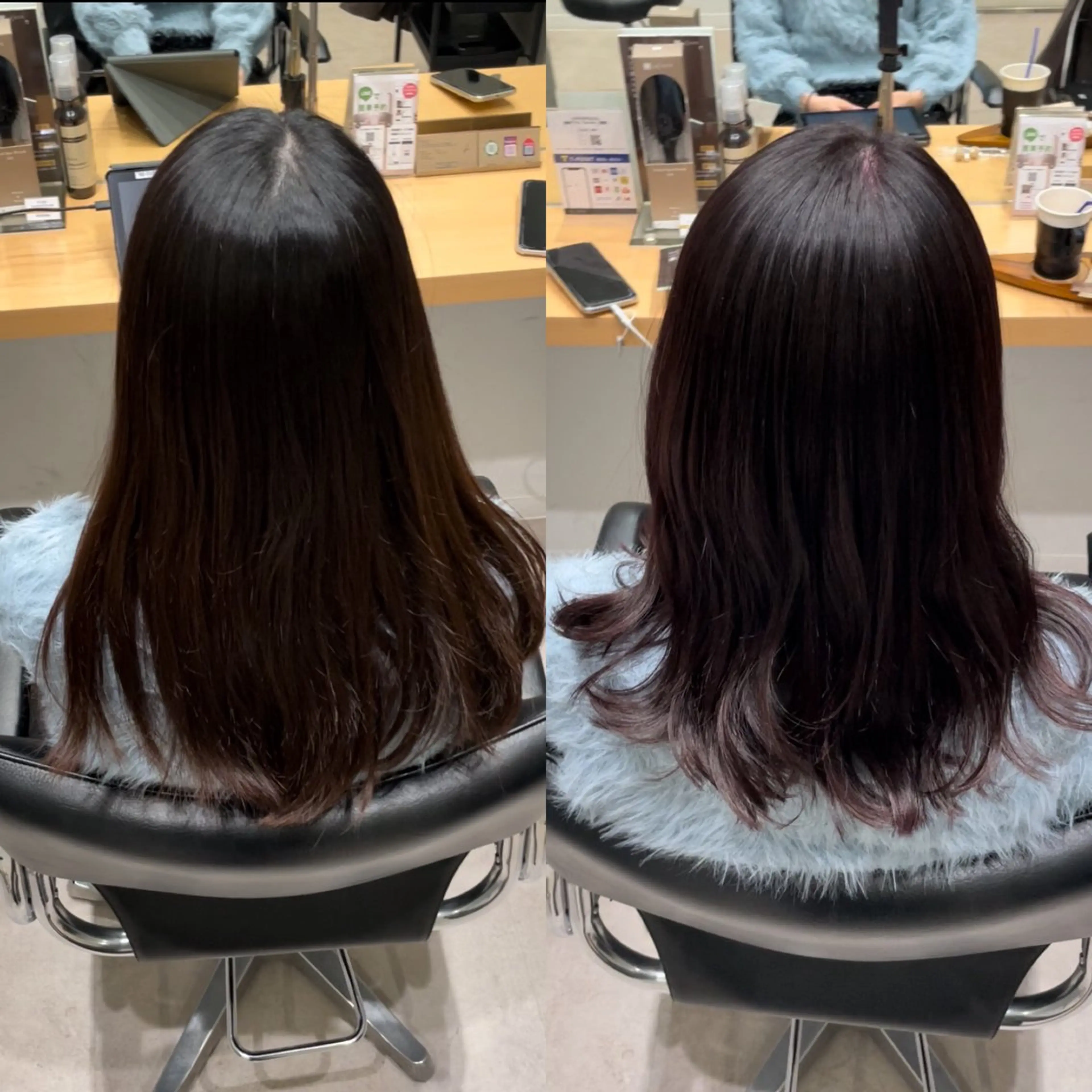 セミロング カラー イルミナカラー トリートメント 髪質改善ヘアケア 艶髪特化/上田のヘアスタイル