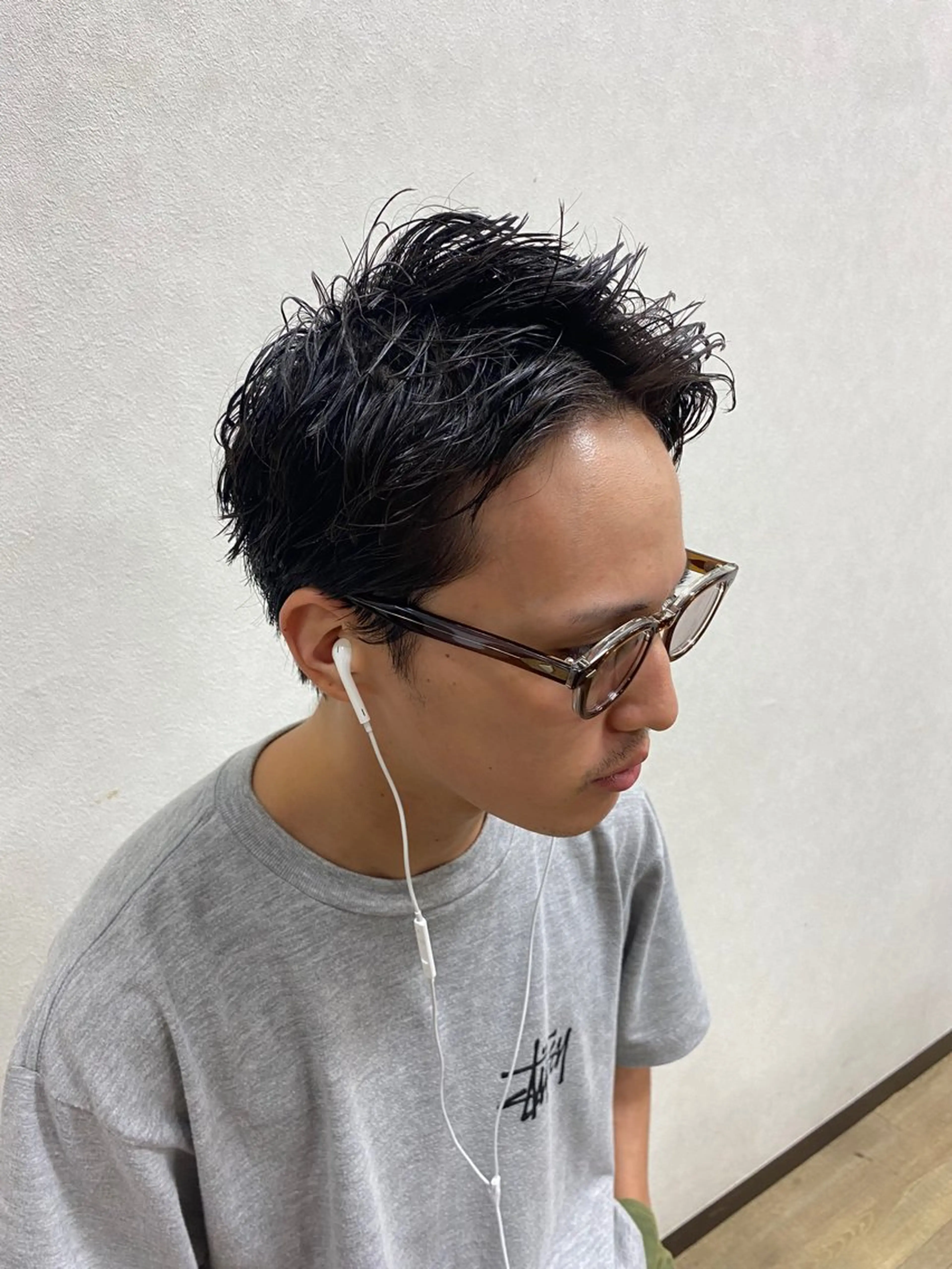 ショート パーマ メンズ 中野 一哉のヘアスタイル