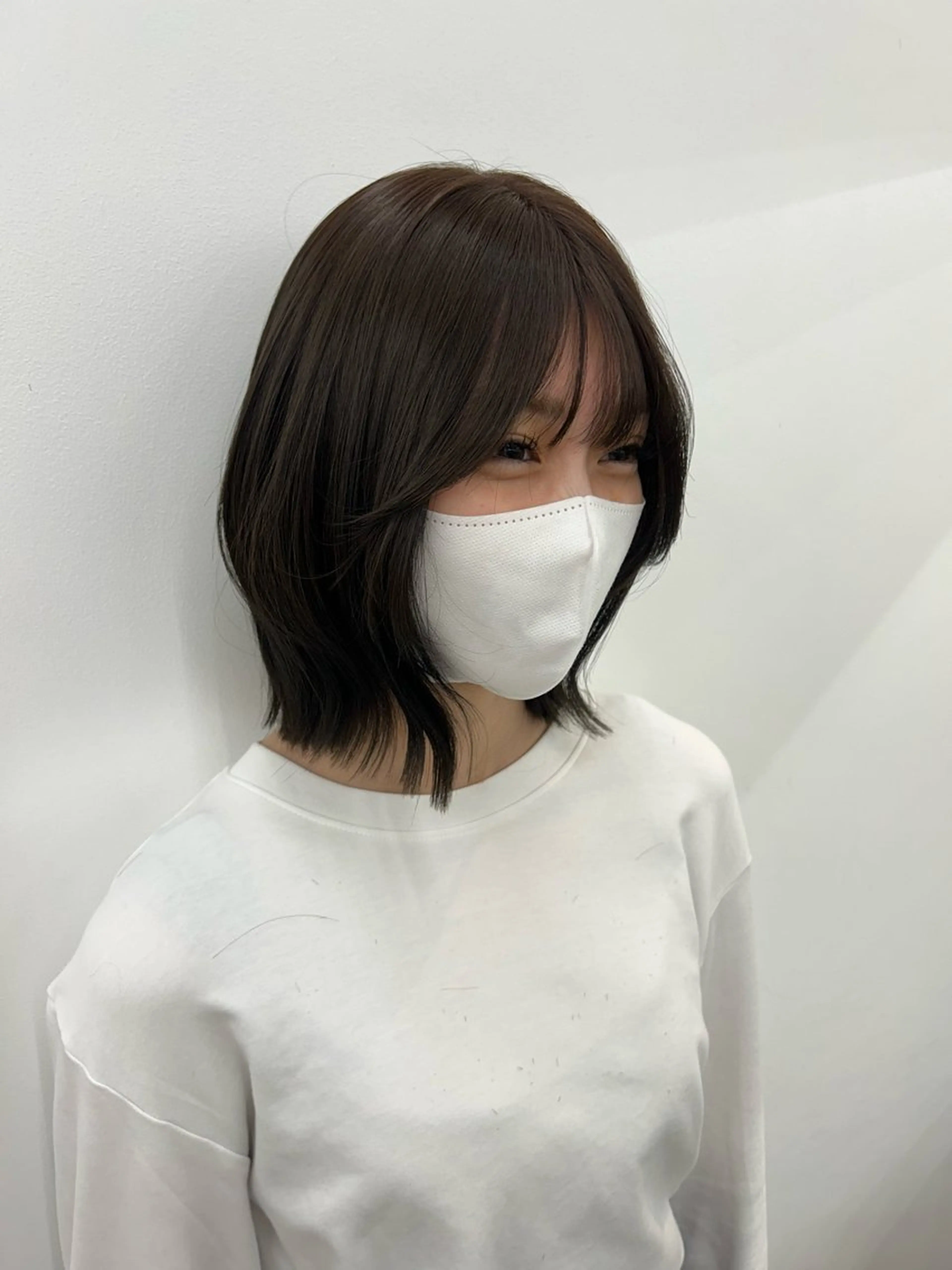 ショート ボブ くびれヘア ベージュ/透明感/ レイヤー/あやか💕のヘアスタイル