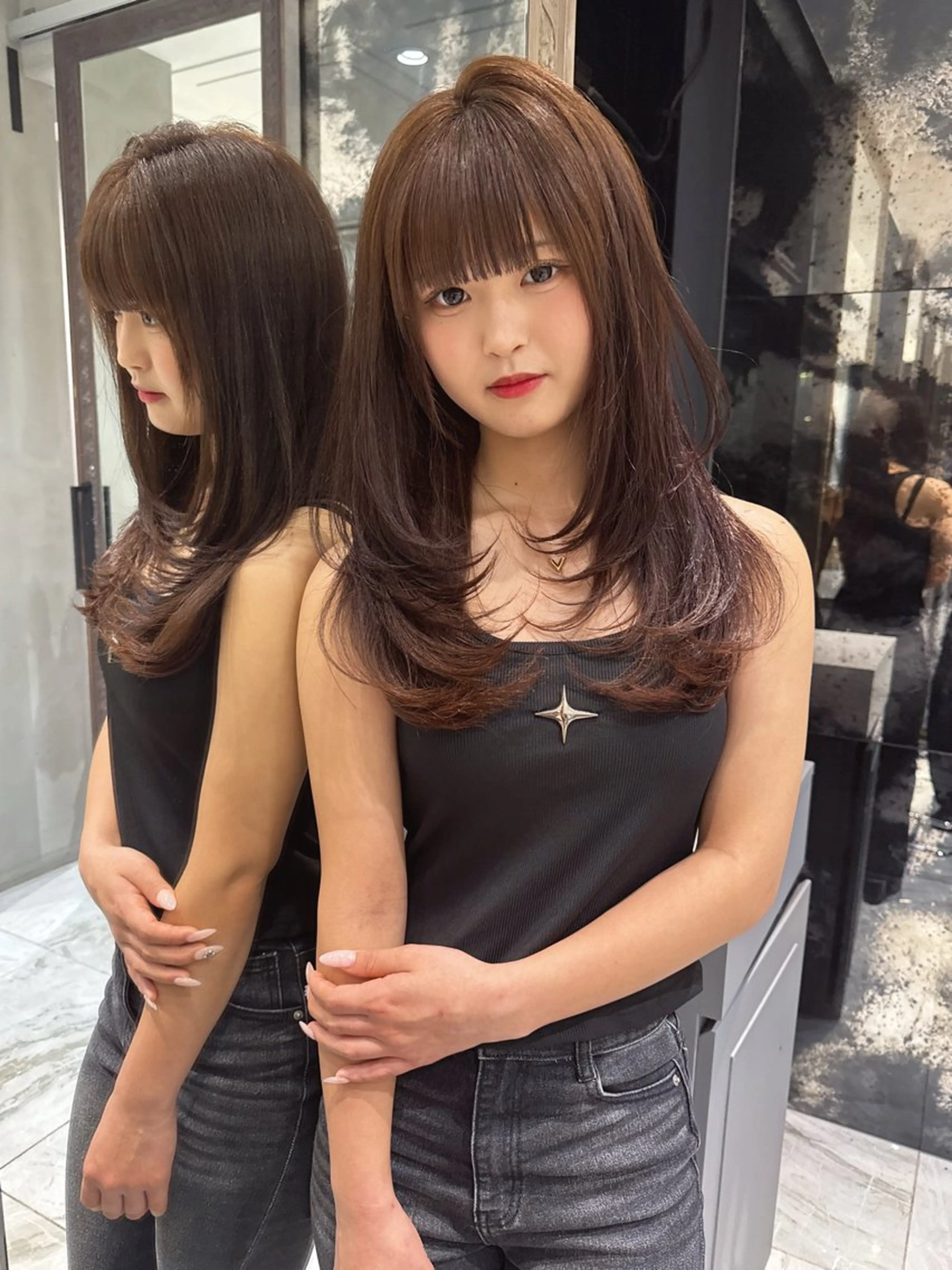 ロング カラー ヘアカラー トリートメント 透明感カラー×ケア ブリーチTakeruのヘアスタイル