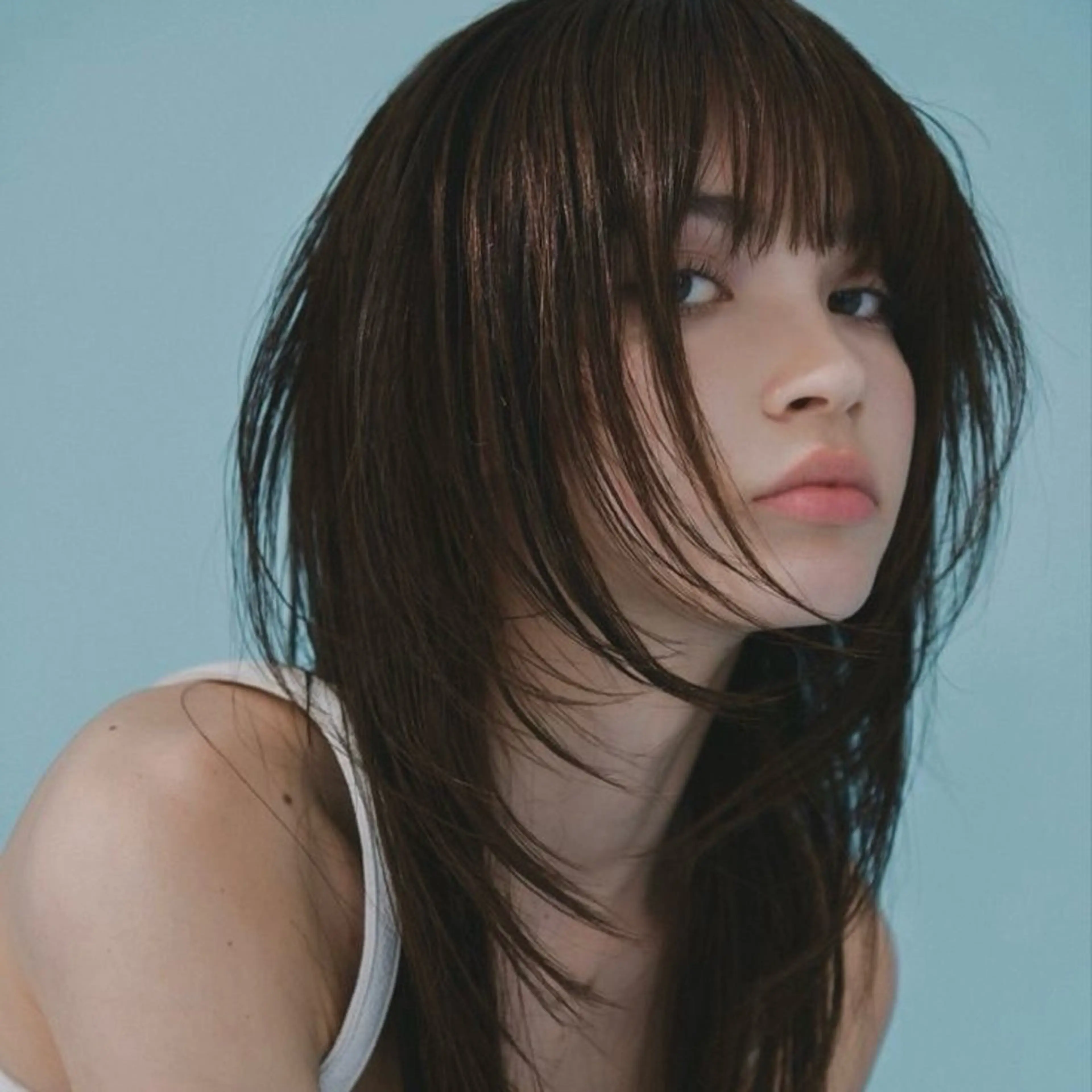 セミロング カラー くびれヘア 顔まわりレイヤー ハッシュカット ハイレイヤー くびれレイヤー カット ヘアカラー トリートメント nonoka オリーブ/レイヤーのヘアスタイル