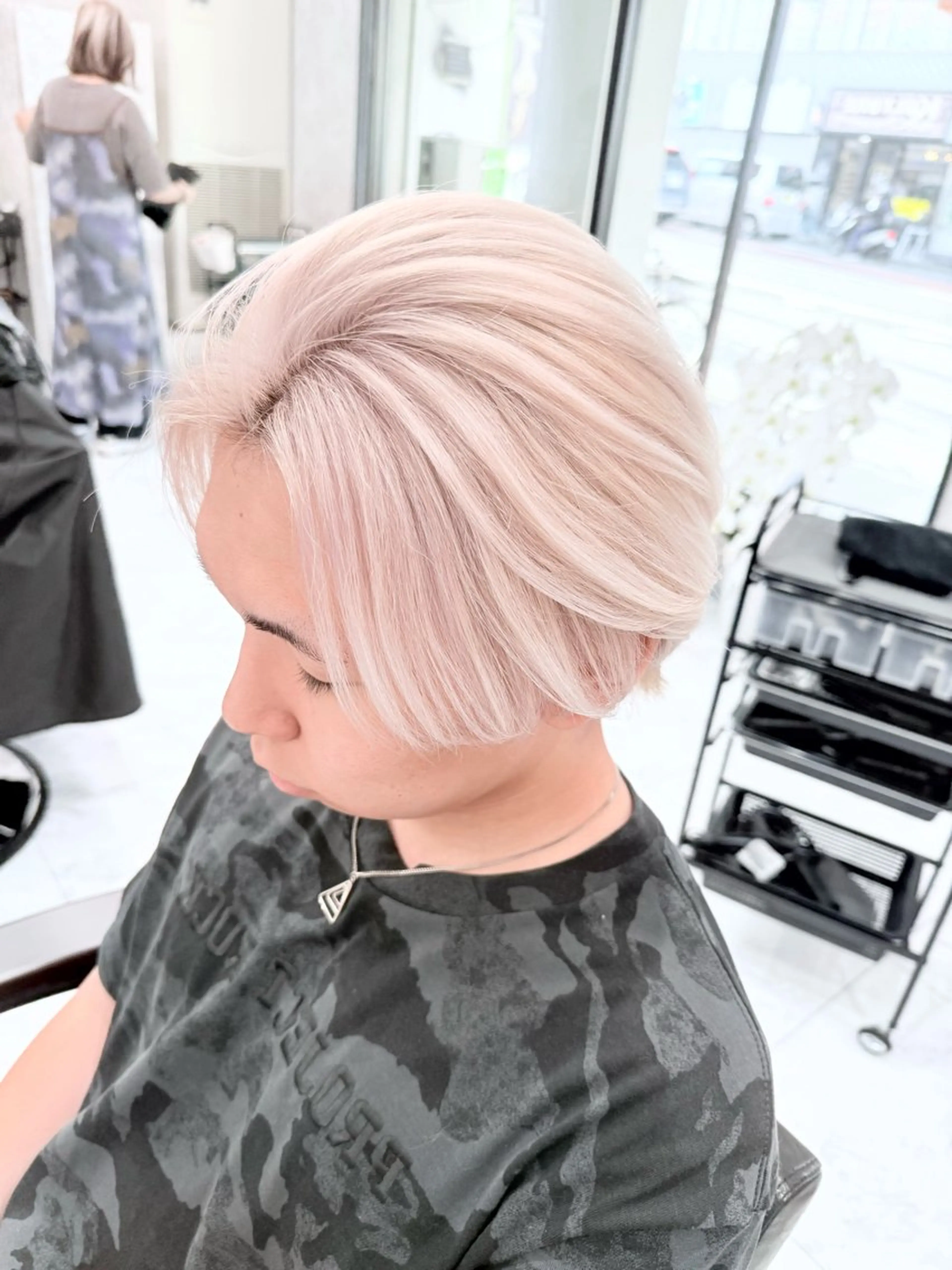 ショート カラー メンズ メンズブリーチ メンズハイトーン ブリーチ ケアブリーチ デザインカラー ヘアカラー 🌈派手髪ハイトーン 🌈鈴木亮太🌈のヘアスタイル