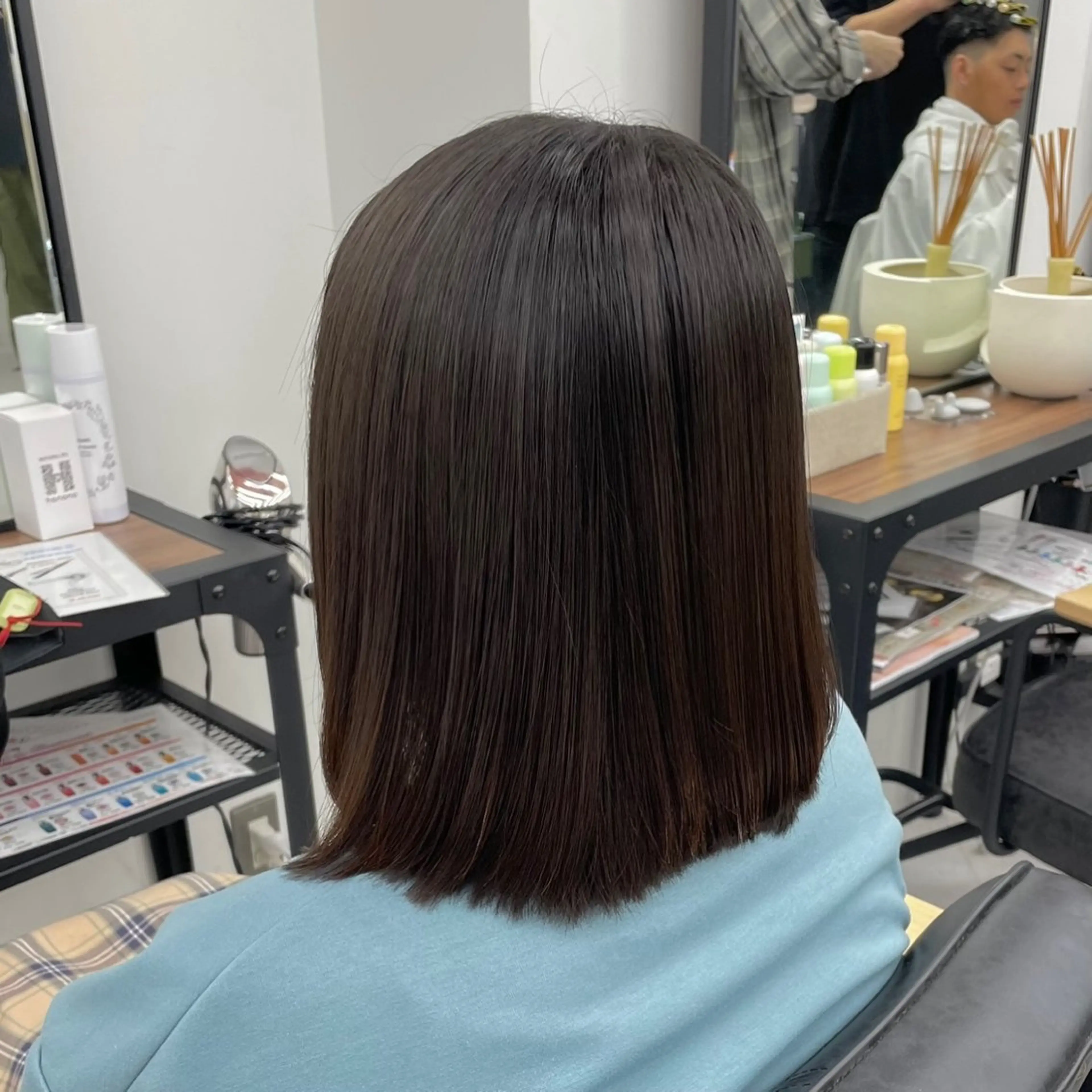 ミディアム カラー パーマ ヘアアレンジ メンズ mona/ ストレートスタイル✨のヘアスタイル