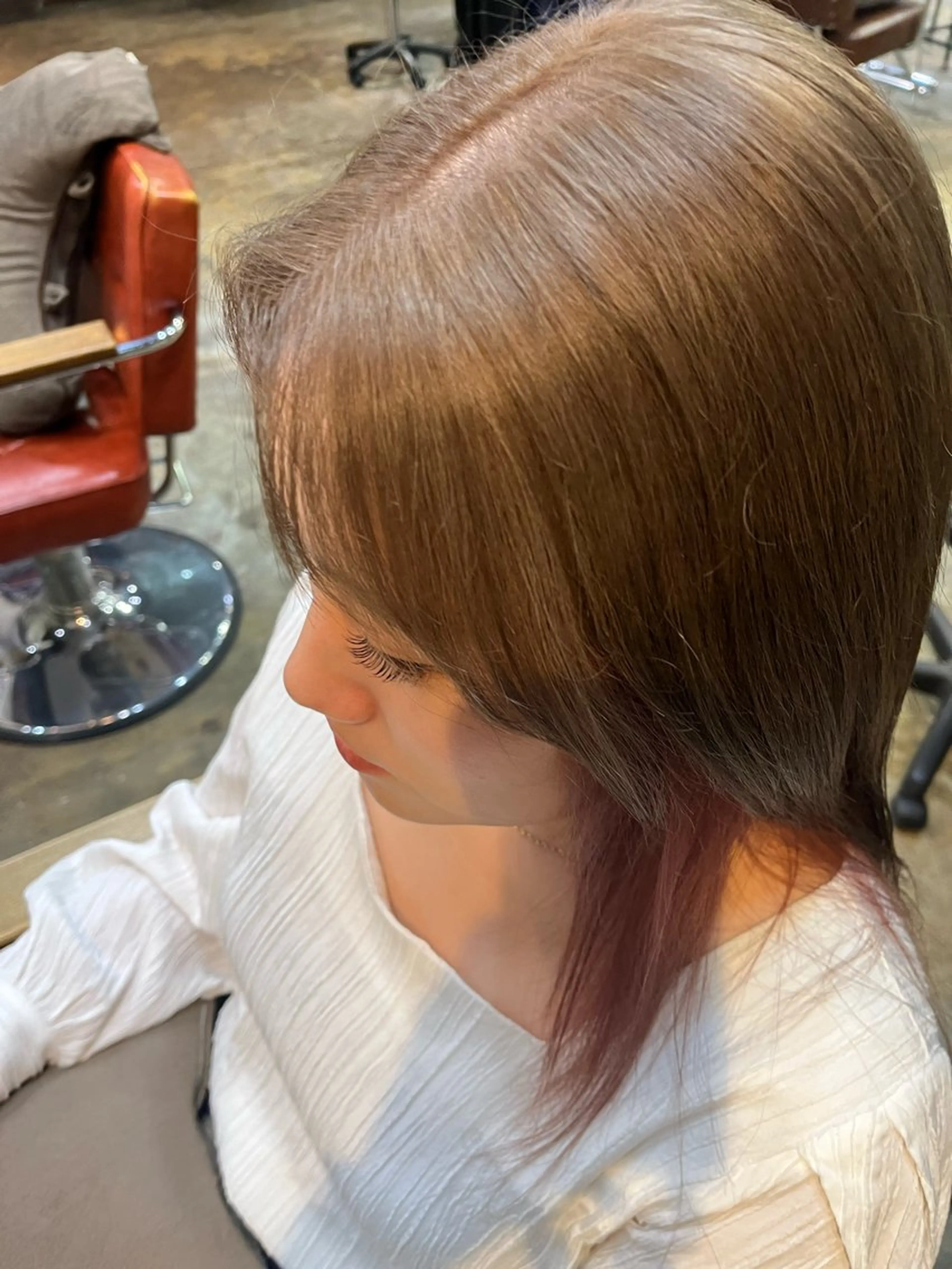 セミロング ヘアカラー トリートメント ハイトーンカラー🩵 耳ツボジュエリー👂のその他イメージ