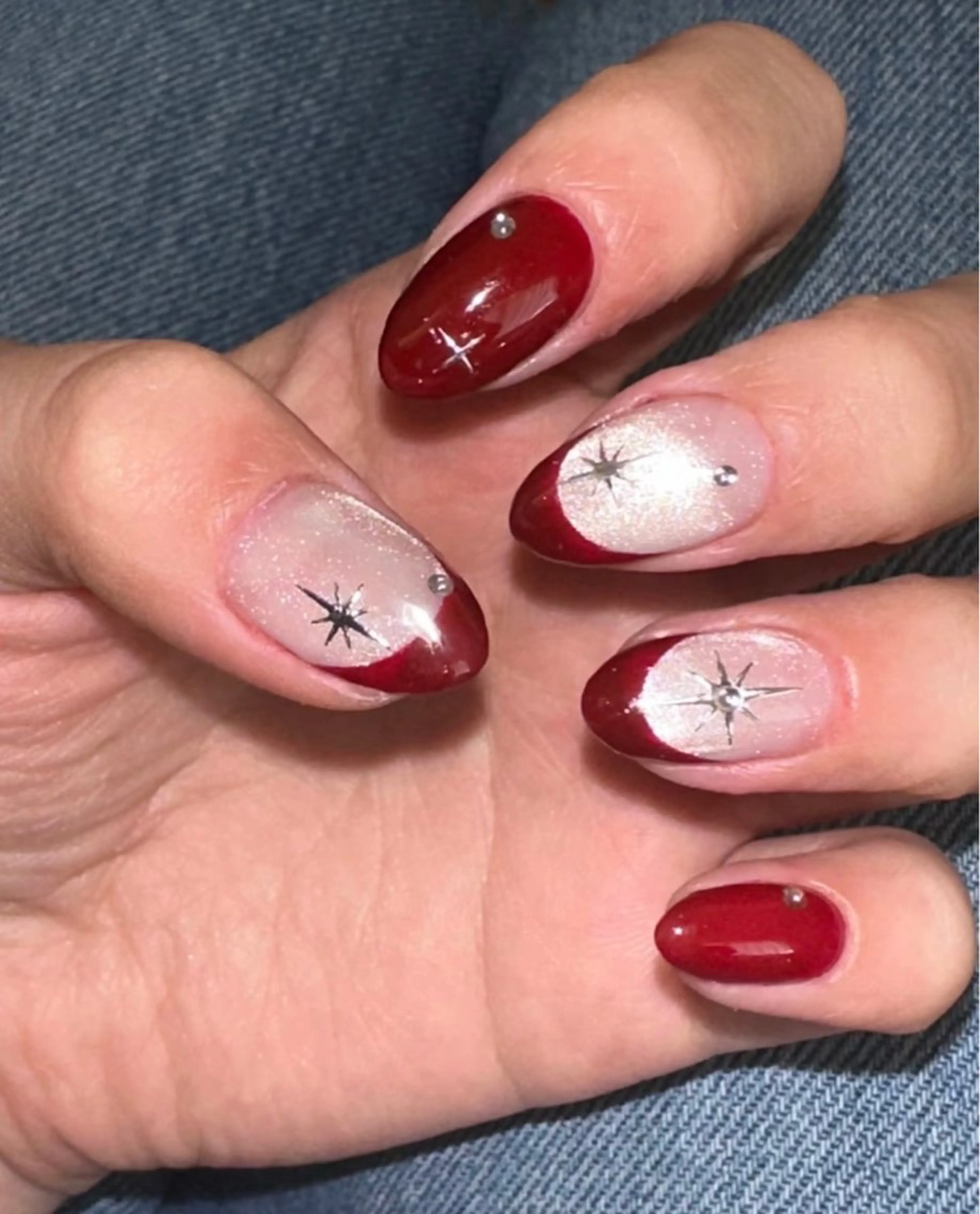 ネイル フレンチネイル ガーリー ガラスフレンチ 韓国ネイル ロングネイル Venus nail チップ長さだし専門店のネイルデザイン