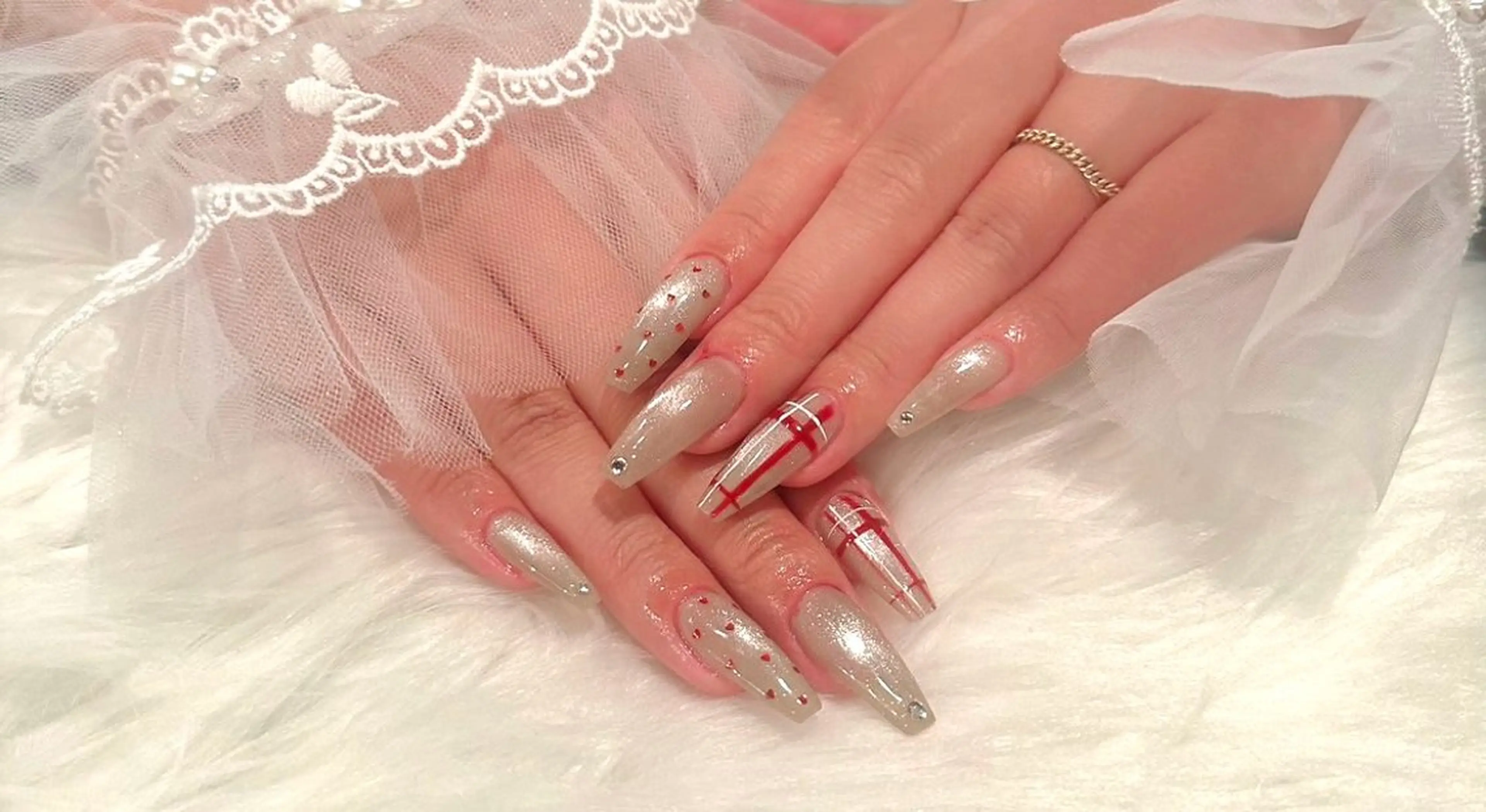 🎀初回限定🎀【オフなし】お持ち込みデザイン【チップ長さ出し】(甘皮ケア込み)の写真