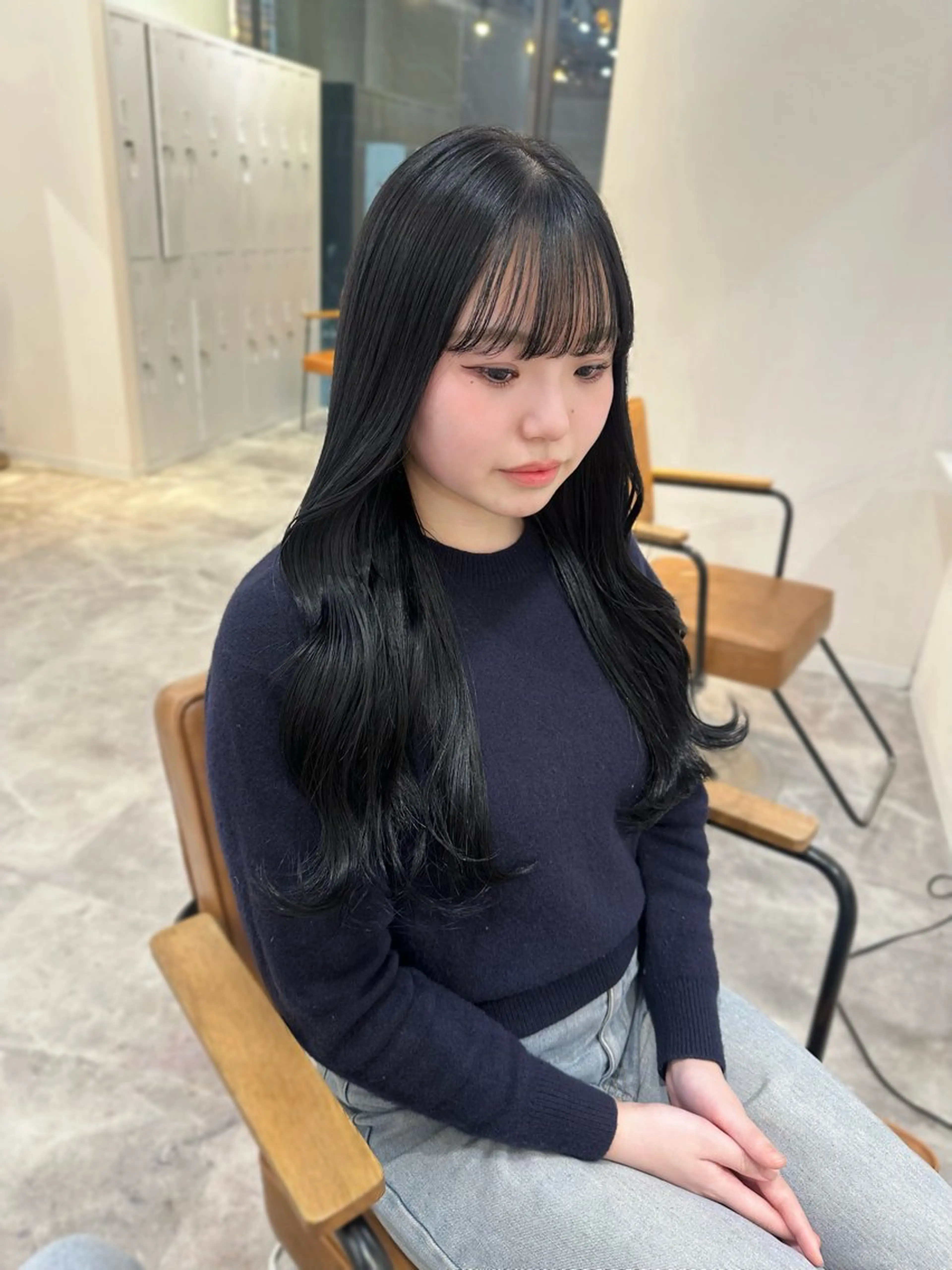 ロング カラー カット ヘアカラー トリートメント Rinka/梅田/ 透け感カラー🤎のヘアスタイル