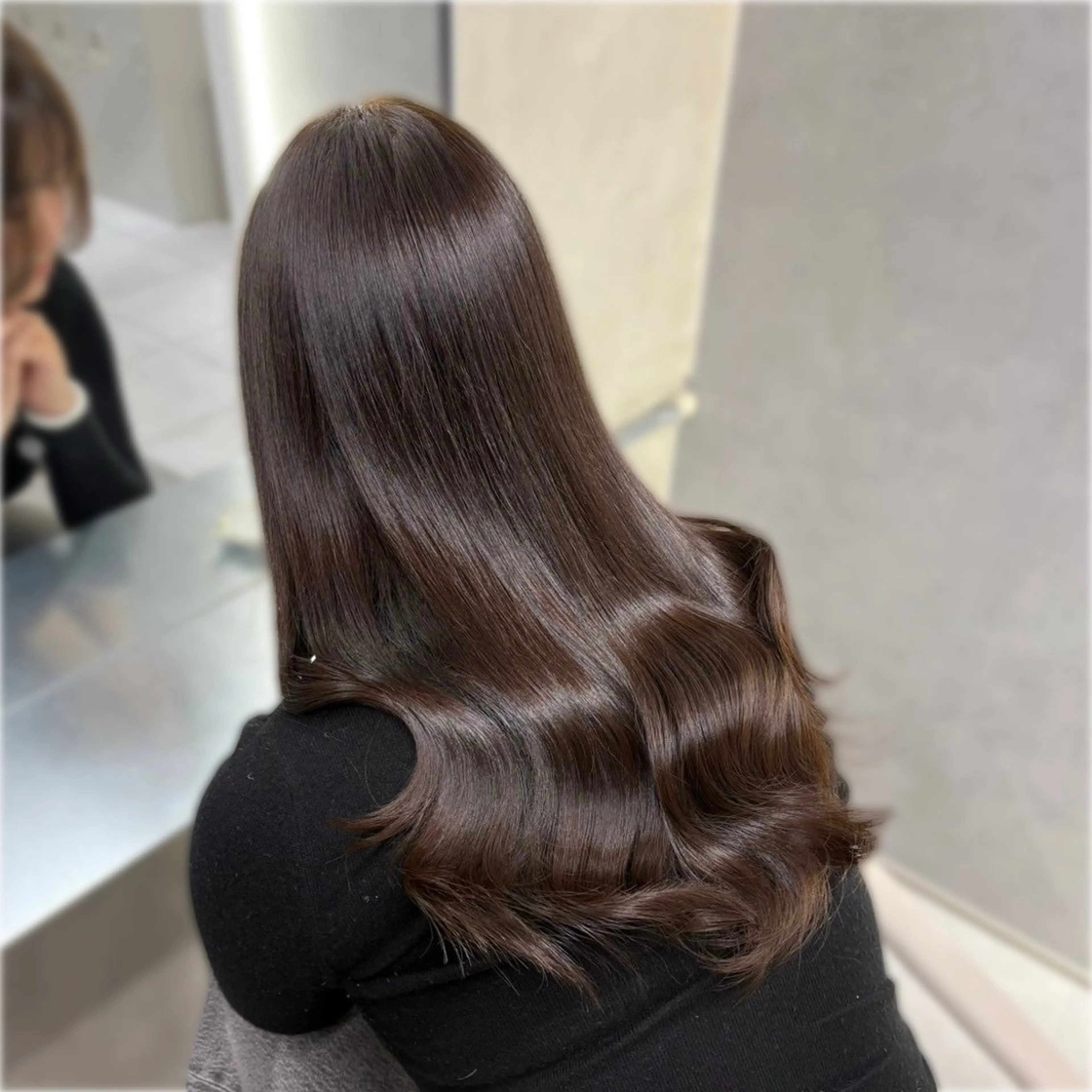 ミディアム カット ヘアカラー トリートメント 阿倍野/髪質改善 /縮毛矯正/坪田幸広のヘアスタイル