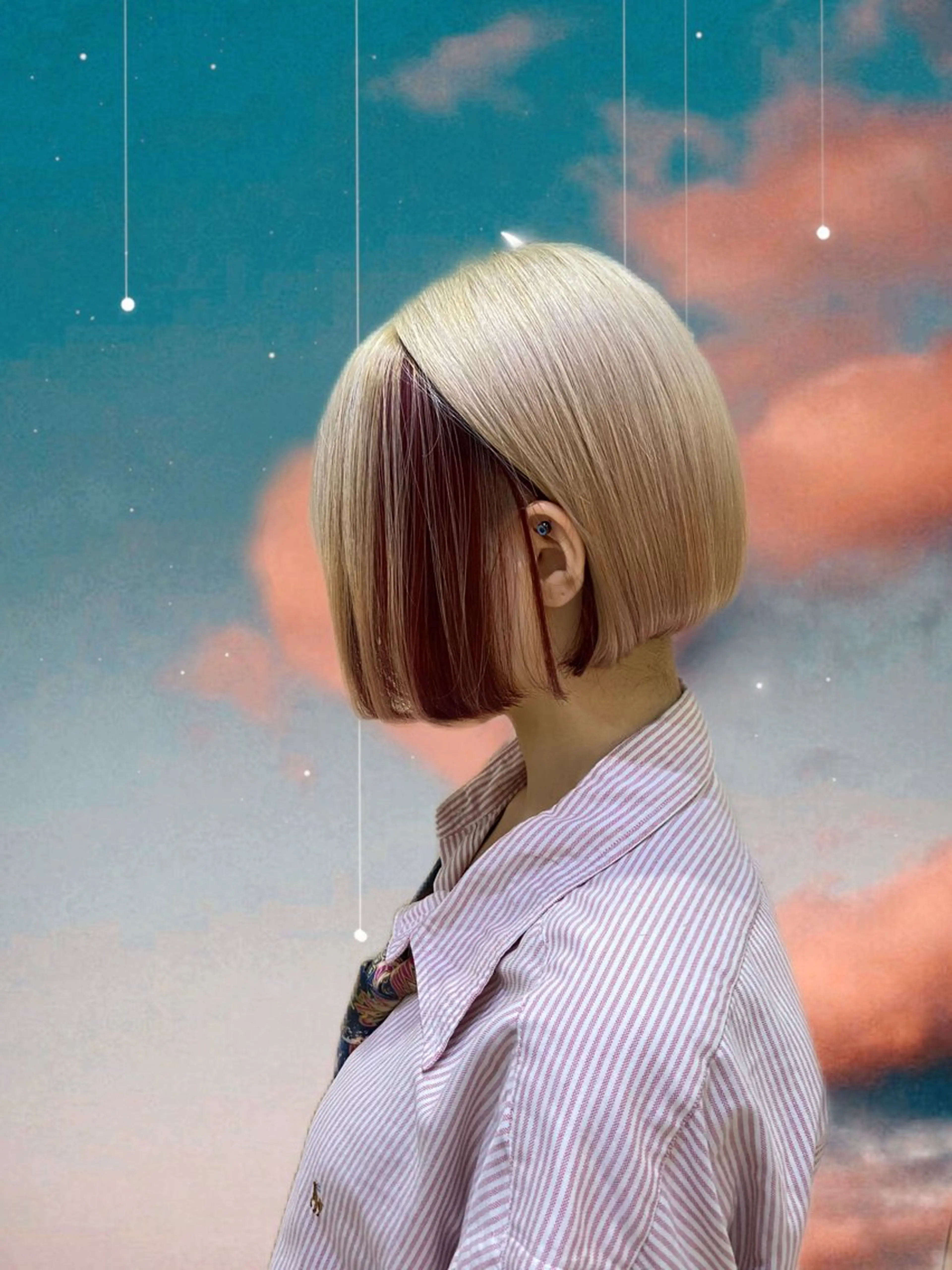 ショート カット ヘアカラー トリートメント 🦉静かに過ごしたい 方、個室席🦉タナカのヘアスタイル