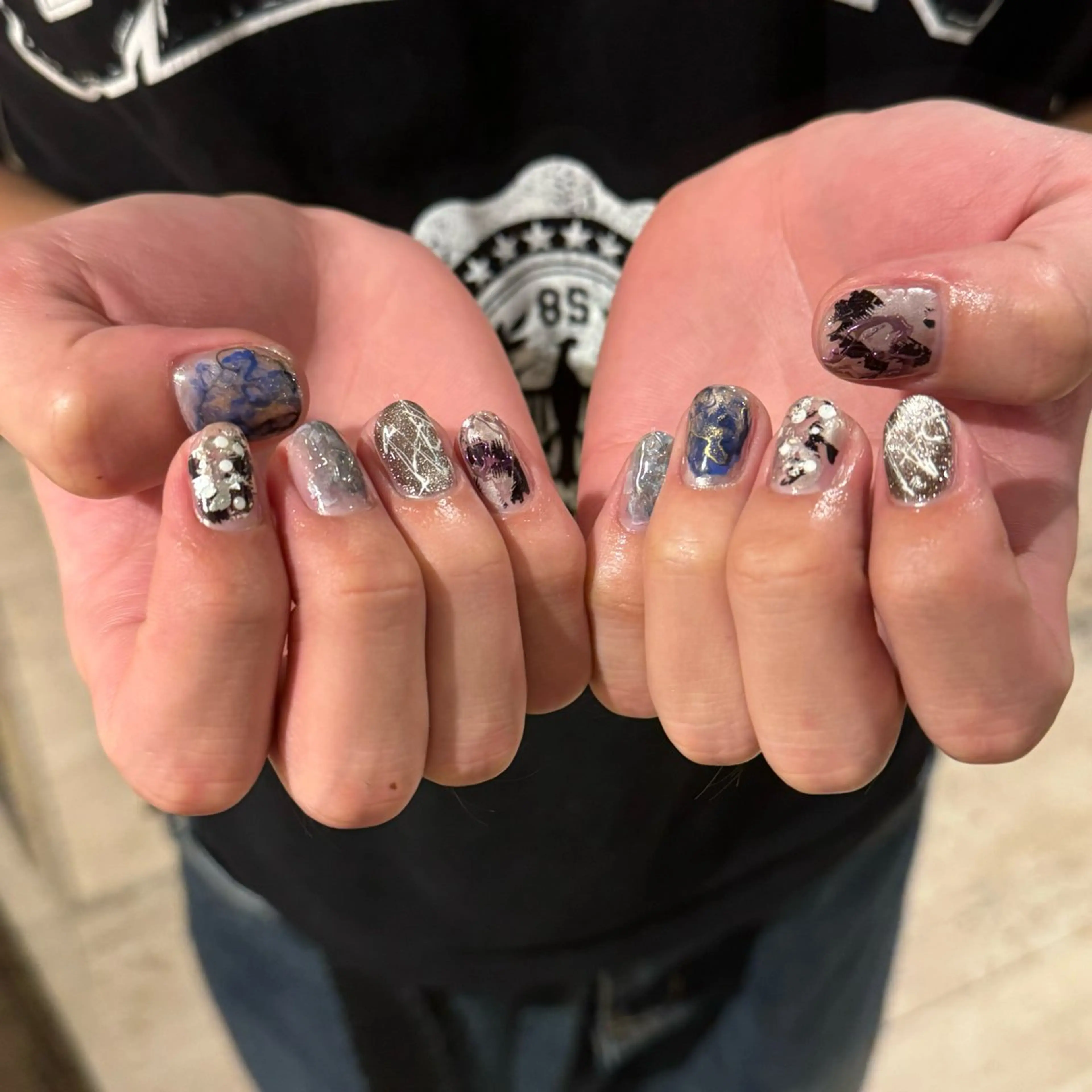 メンズ ネイル ニュアンスネイル ハンドネイル 𝐫𝐚𝐢 𝐧𝐚𝐢𝐥のネイルデザイン