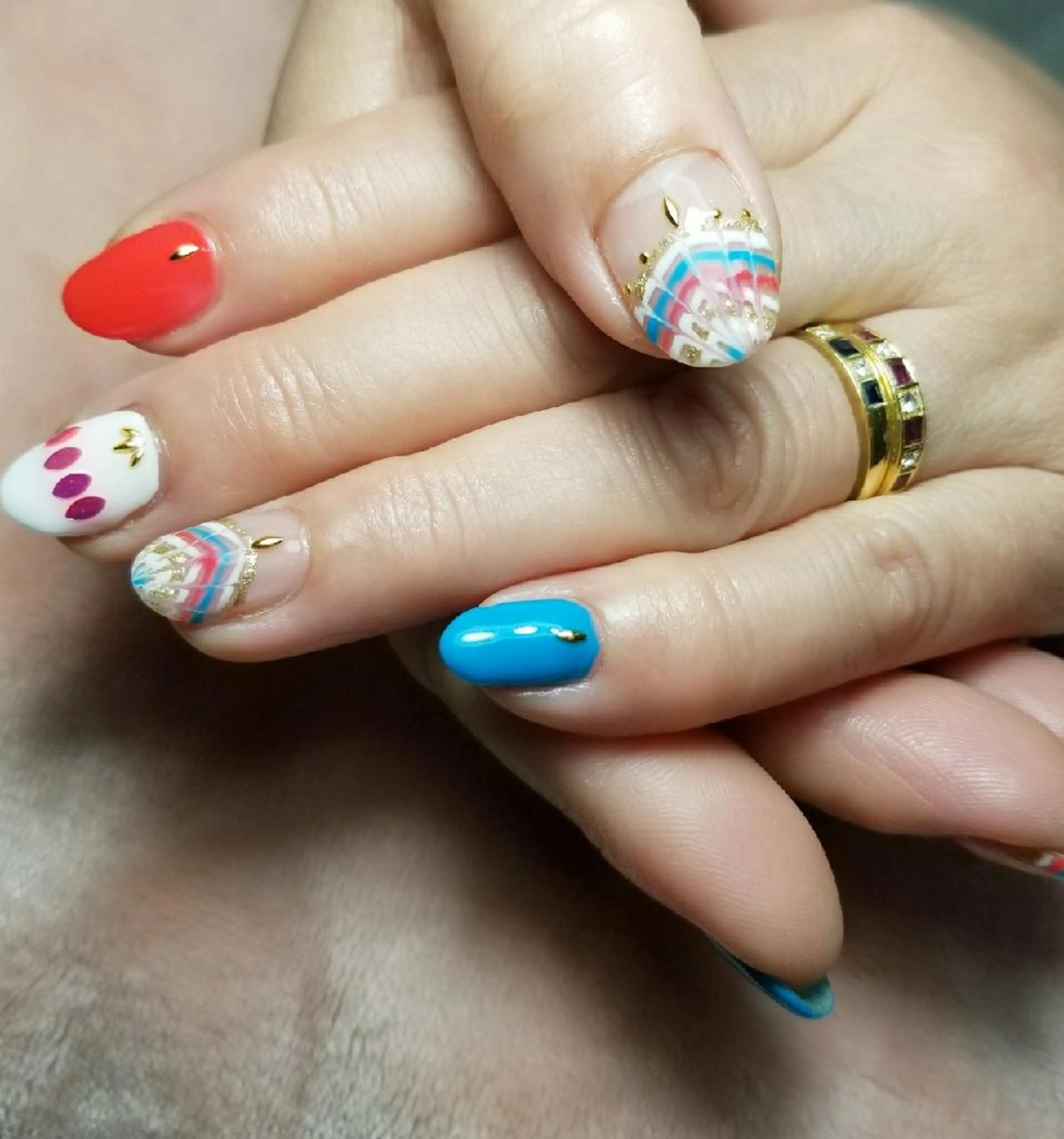 ネイル アートネイル 夏ネイル Laule’a 昭島店のネイルデザイン