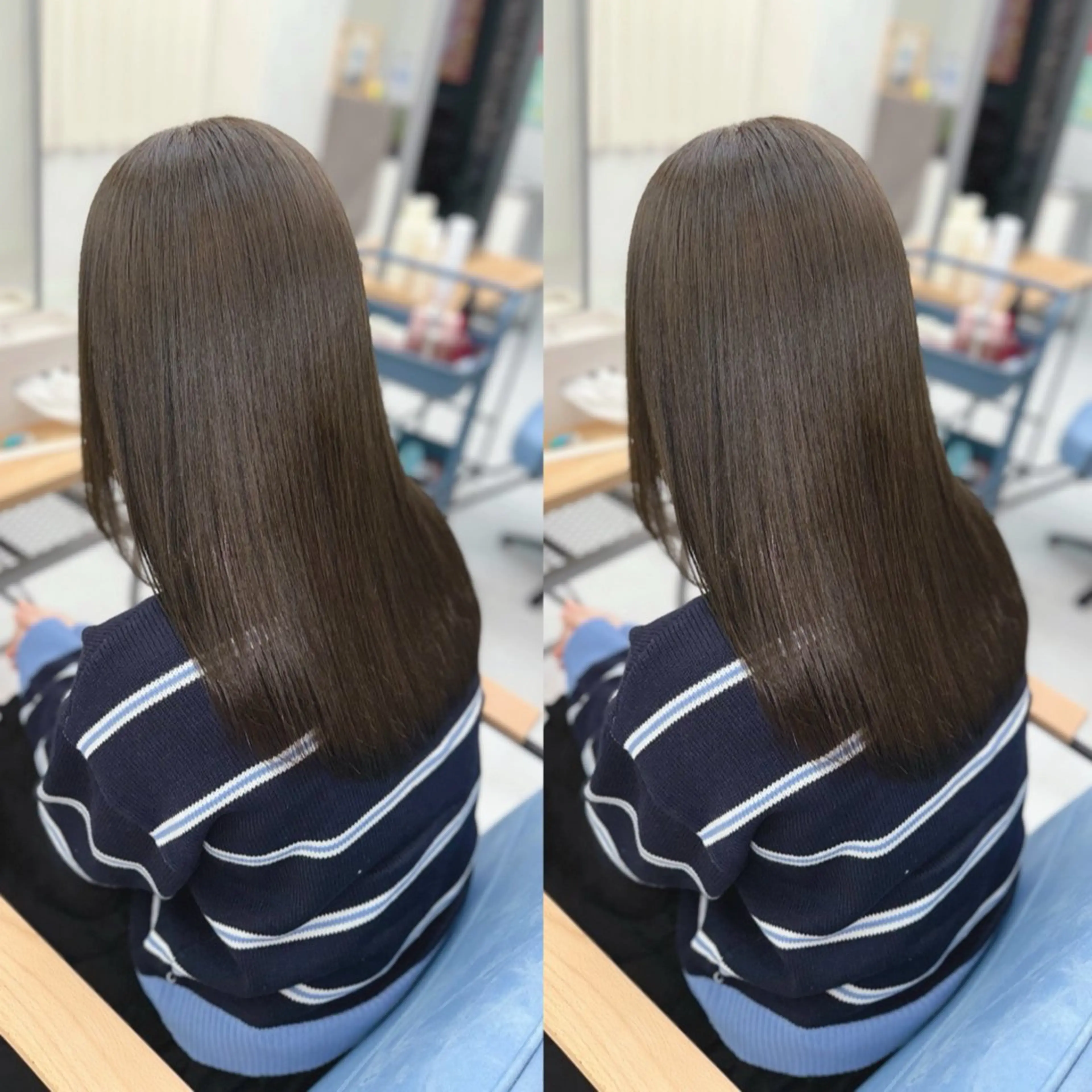 セミロング トリートメント カット ヘアカラー トリートメント 有田 仁志のヘアスタイル