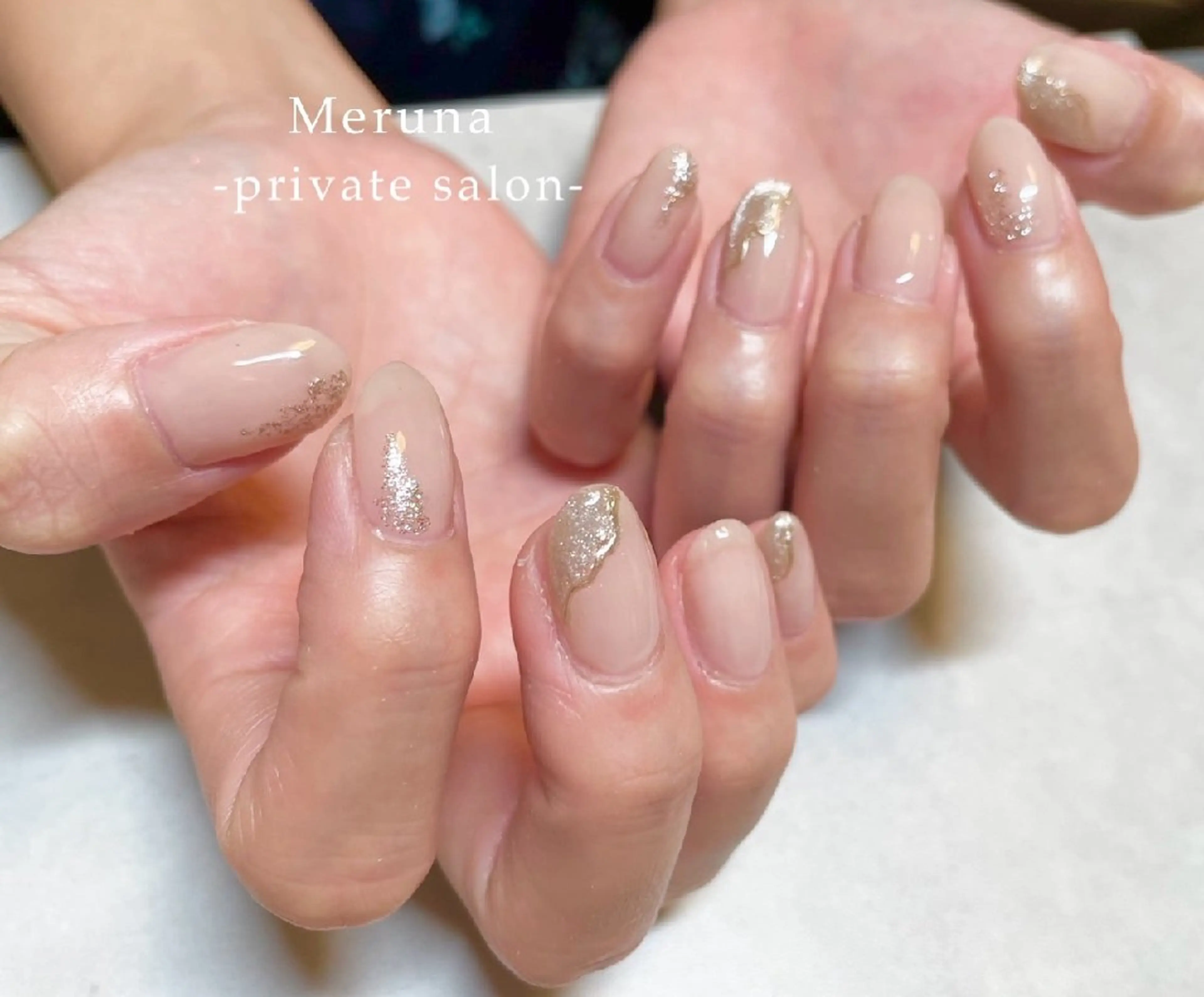 ネイル ニュアンスネイル オフィスネイル シンプルネイル ハンドネイル Meruna .ﾒﾙｰﾅ.のネイルデザイン