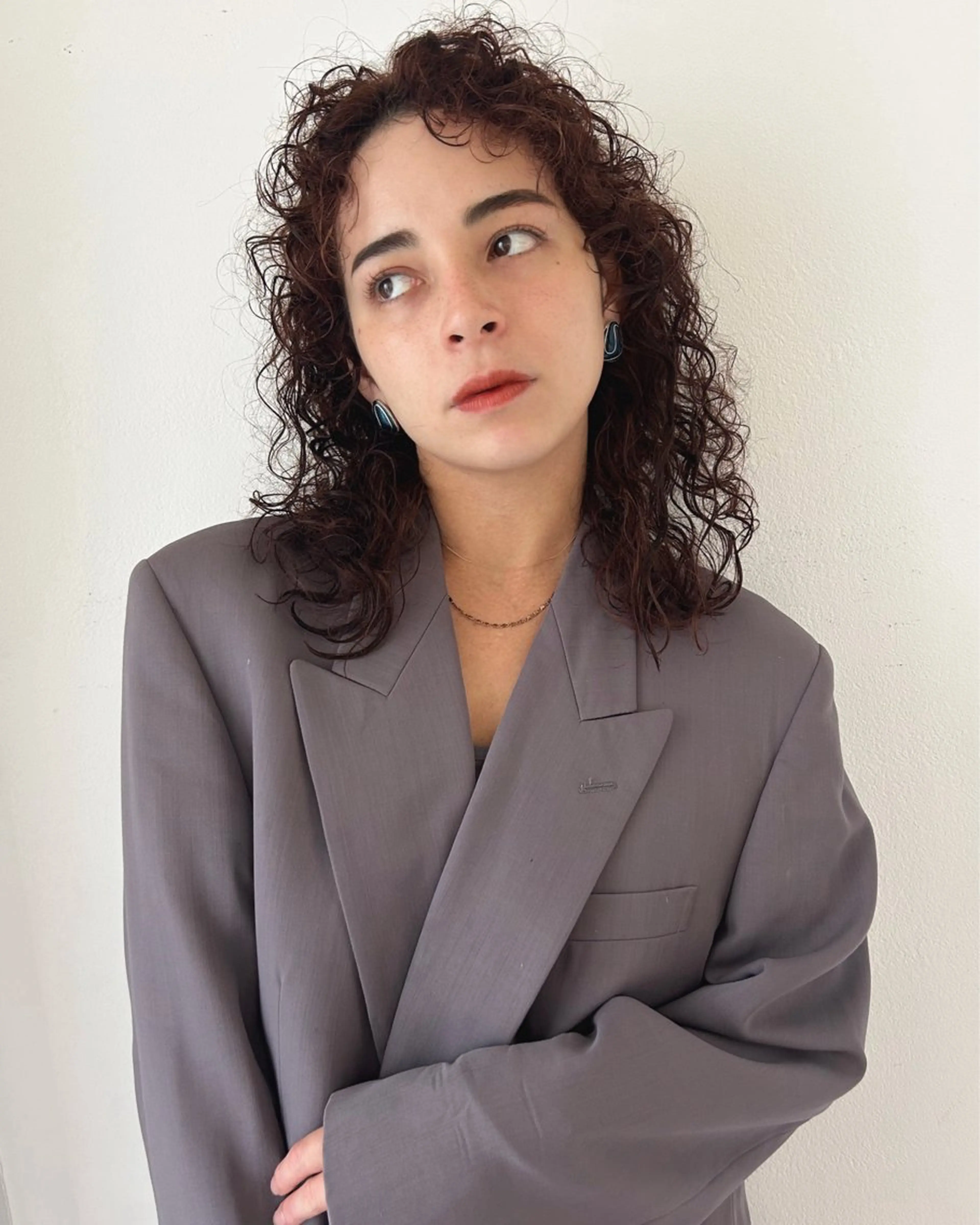 セミロング パーマ セミロングパーマ ウルフカット カット パーマ トリートメント 村上雅人 ナチュラルモードのヘアスタイル