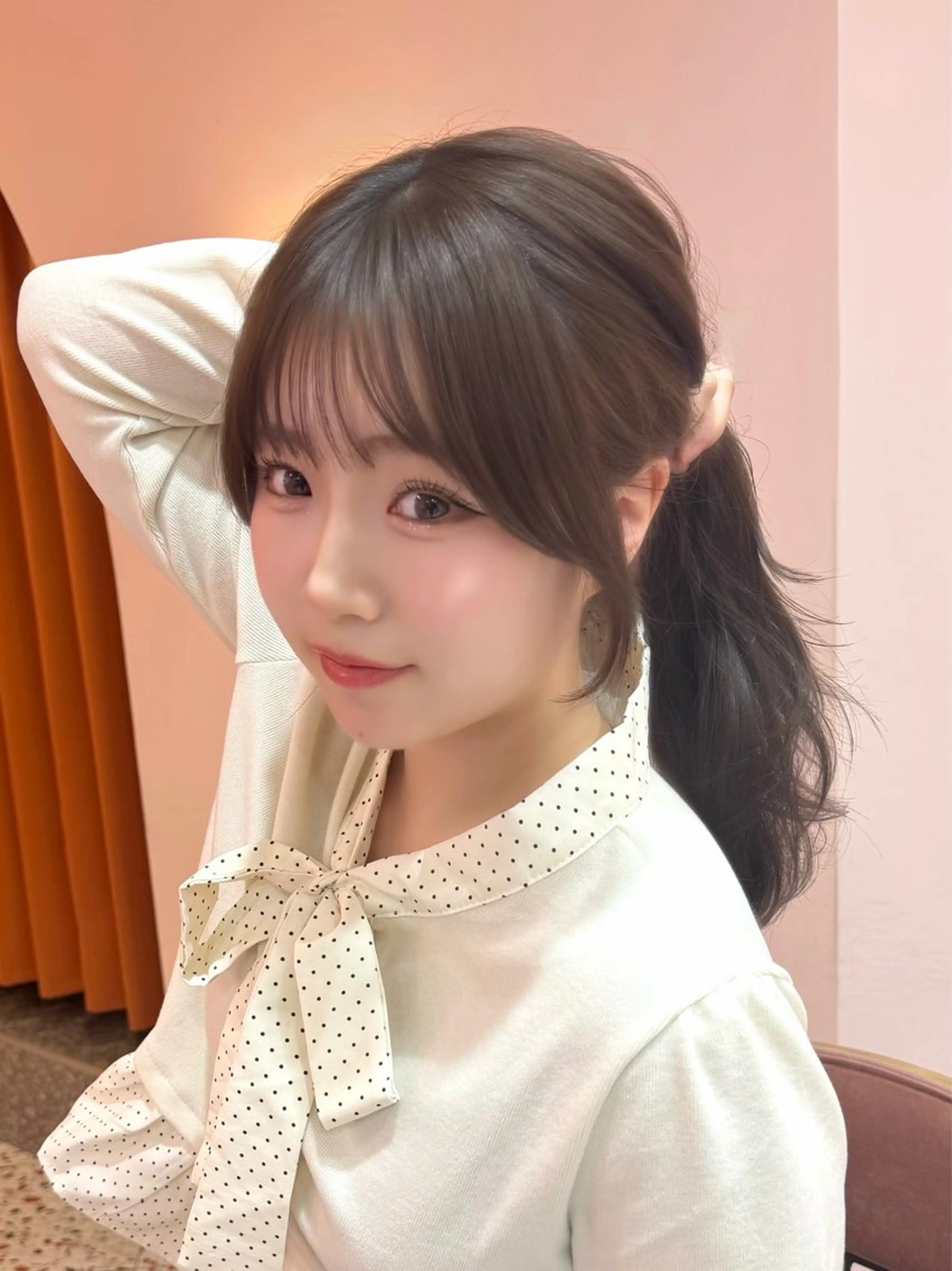 セミロング カラー ベージュカラー ブリーチ ブラウンカラー チョコレートブラウン 透明感カラー カット ヘアカラー トリートメント 渋谷/韓国ヘア/ 顔まわり♡Ayakaのヘアスタイル