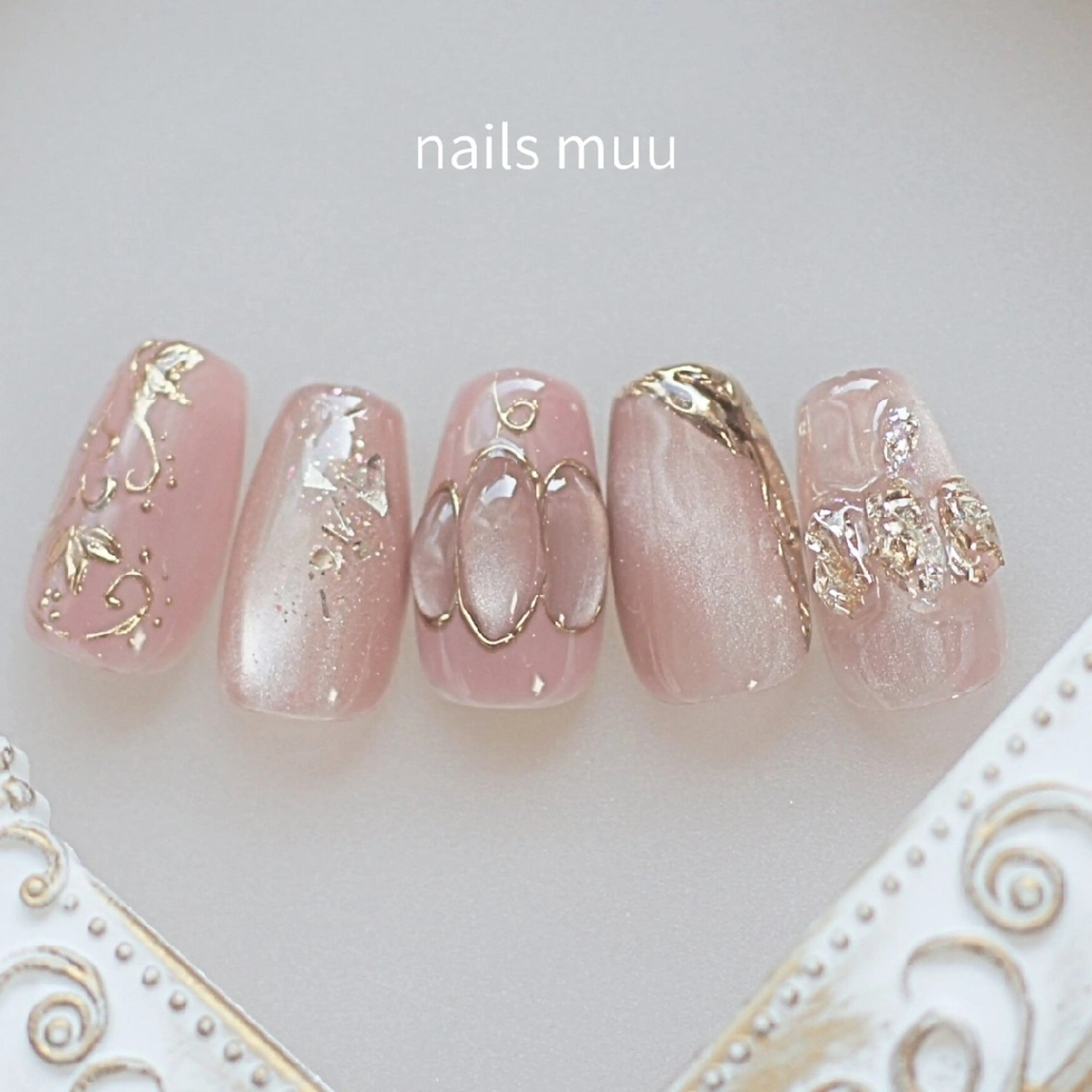 ネイル ハロウィン キラキラネイル ぷっくりネイル ハンドネイル nails muu まゆのネイルデザイン