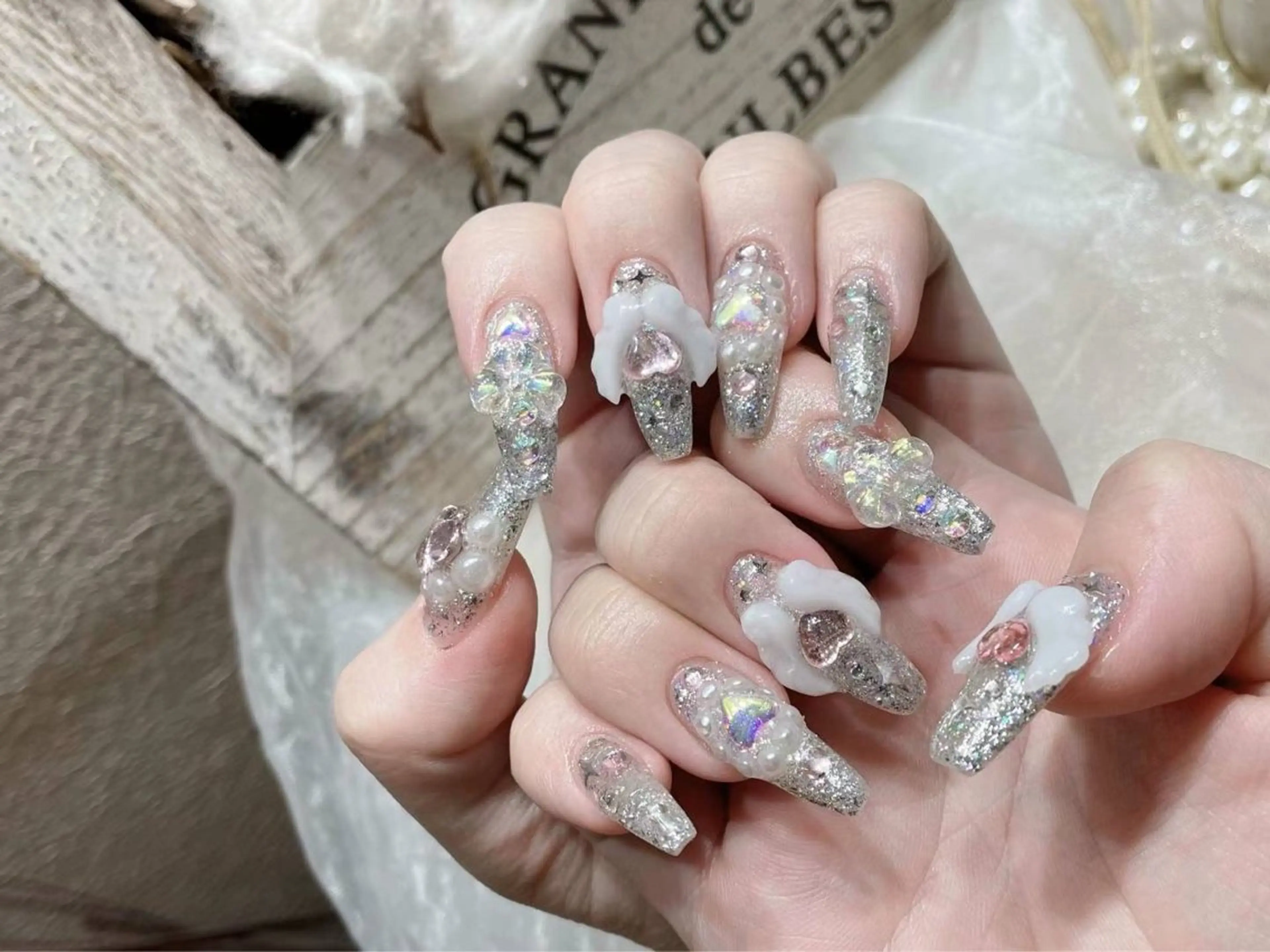 ネイル アートネイル フラワーネイル フットネイル ジェルネイル ハート Babarla Nailのネイルデザイン