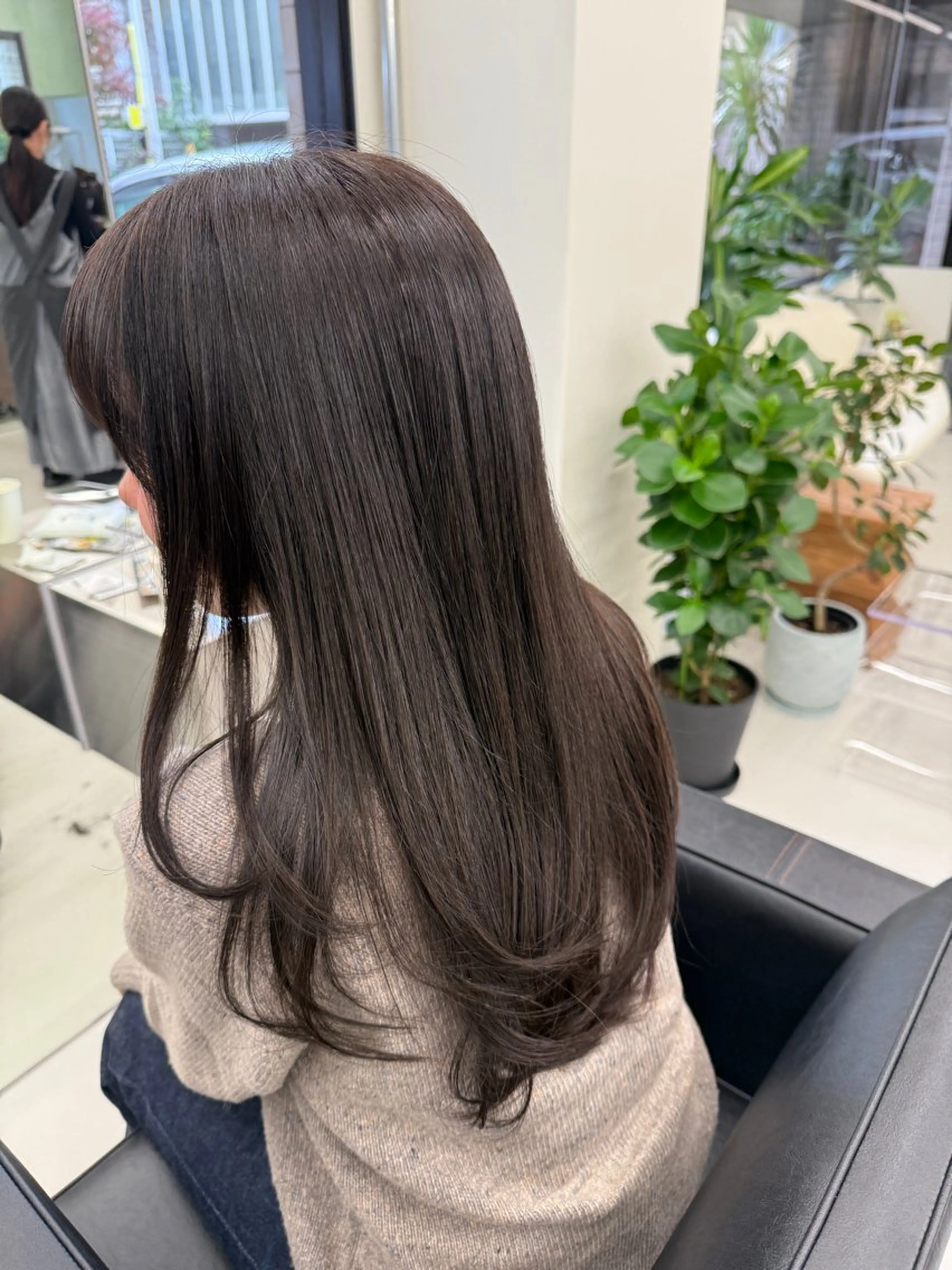 ロング カラー カット ヘアカラー トリートメント 表参道🌿赤み消し カラー/チナツのヘアスタイル