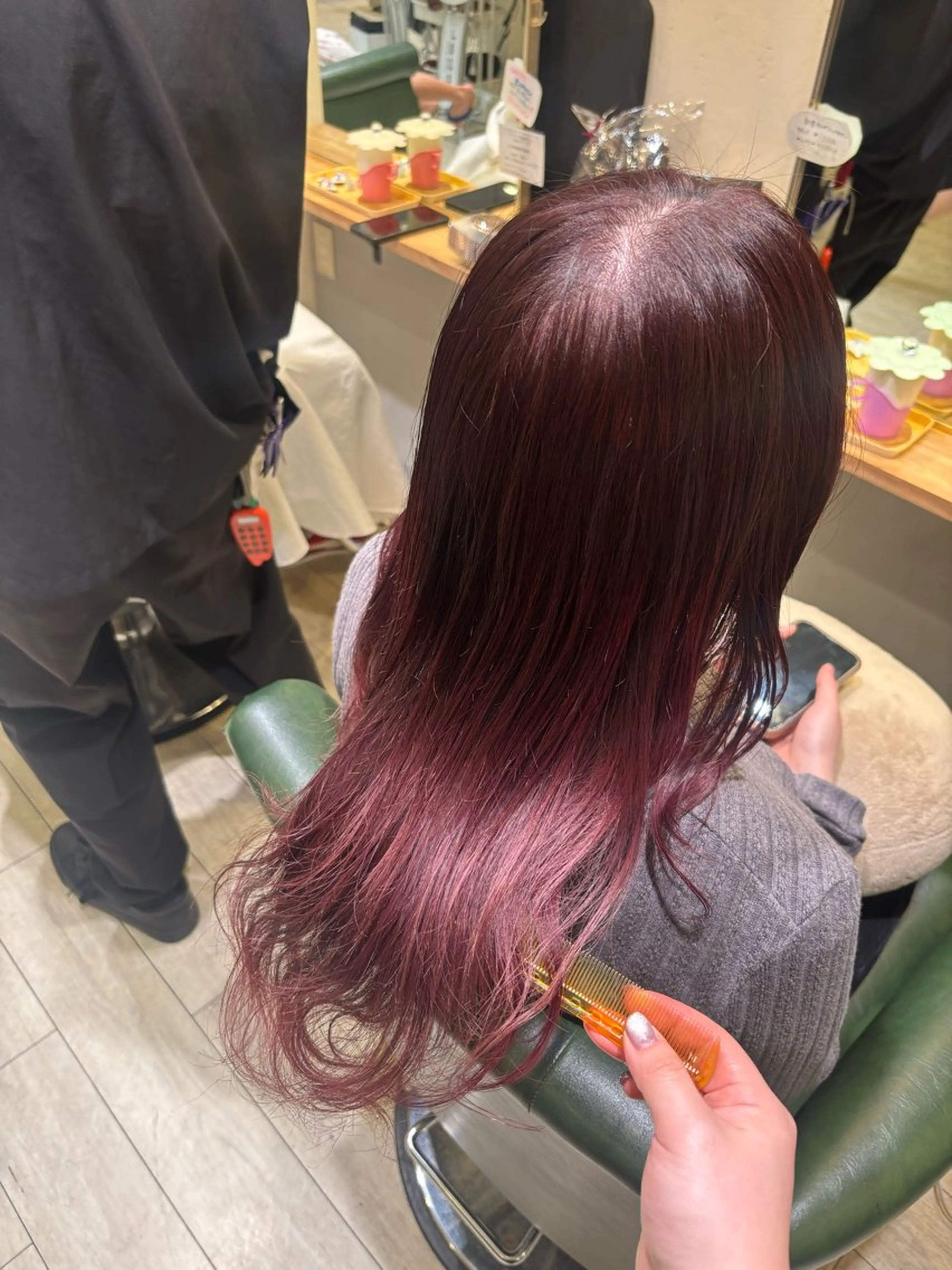 セミロング カット ヘアカラー laffin❁ななみ /パーマスタイルのヘアスタイル