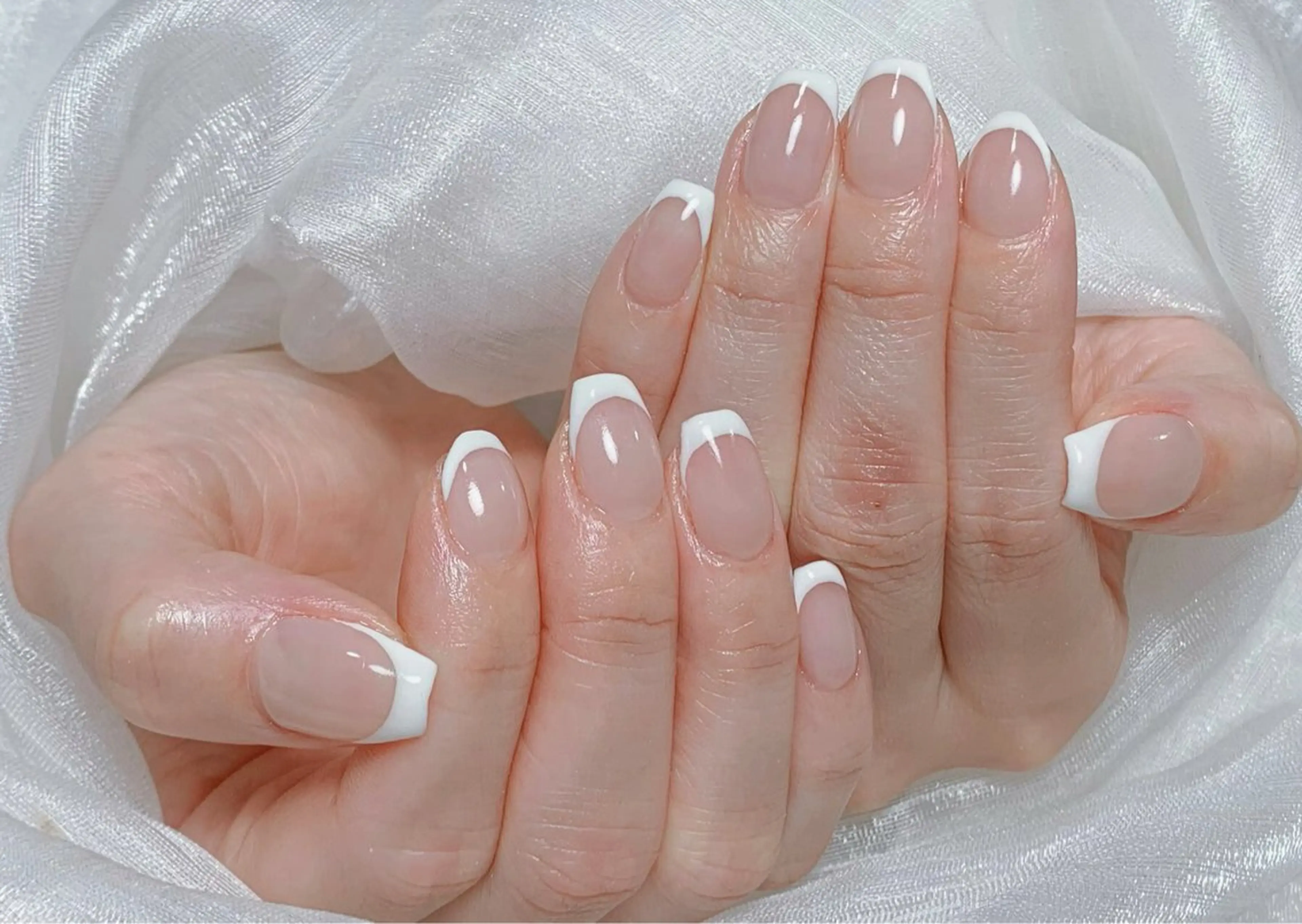 ネイル フレンチネイル ハンドネイル Ｕ·Mi nail salon所属・u・mi  上野御徒町パラジェルのネイルデザイン