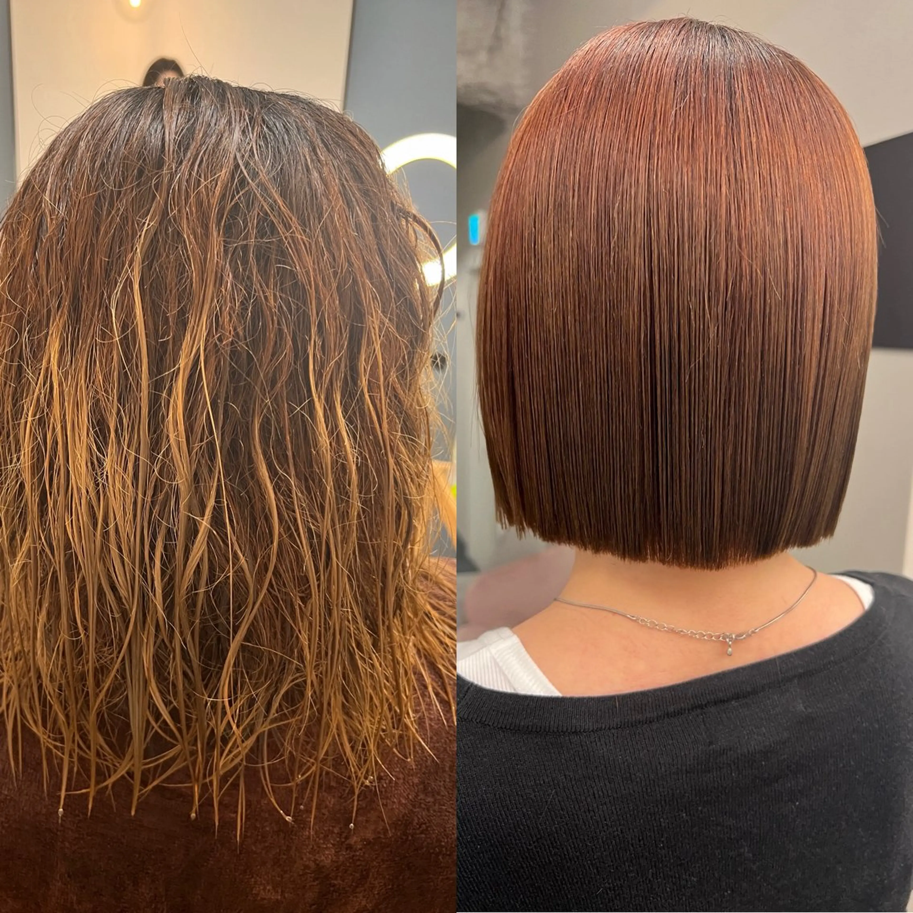 フルコースメニュー、カット➕カラー➕縮毛矯正➕トリートメントの写真