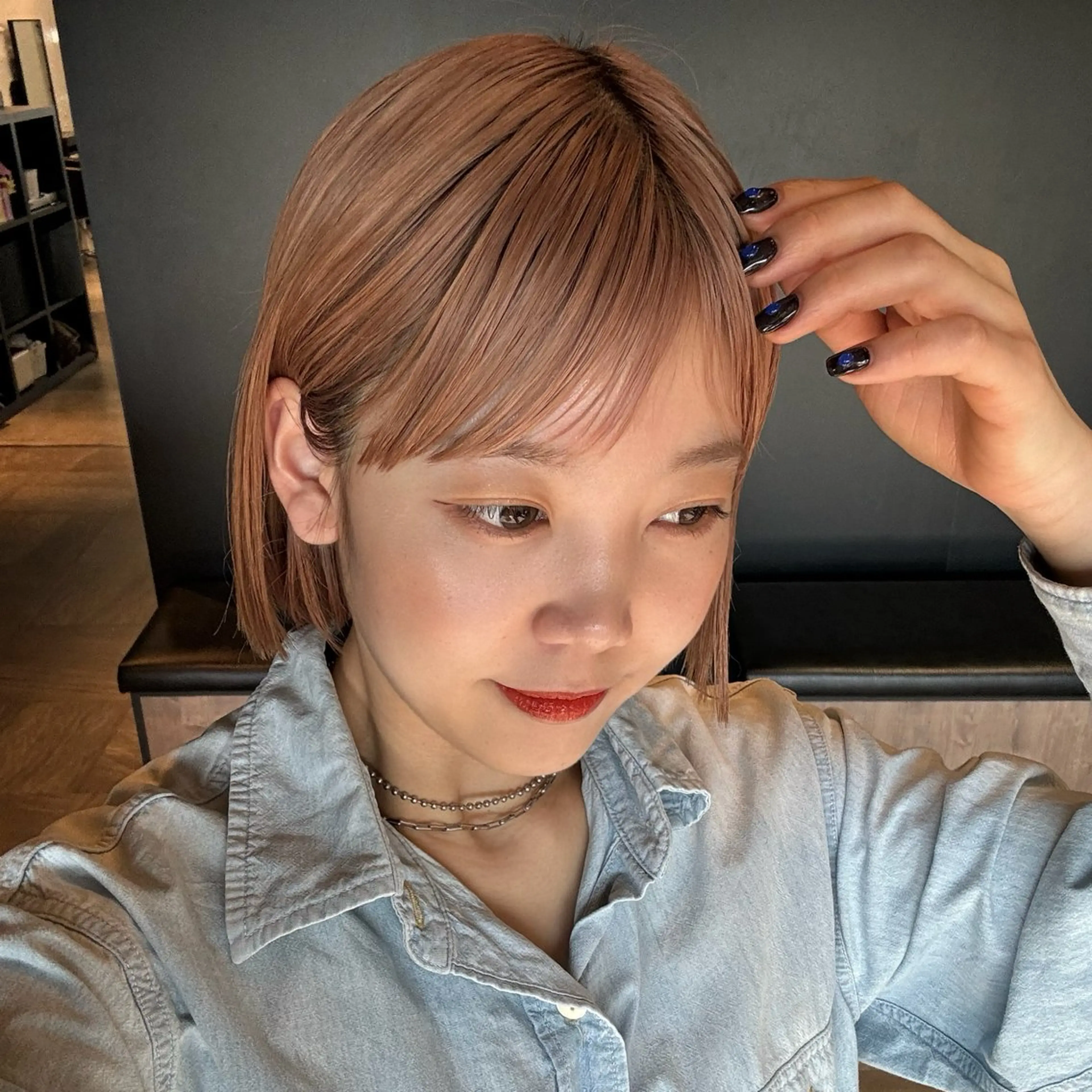 ミディアム 艶髪／レイヤー／ 垢抜け🩵／MARIのヘアスタイル