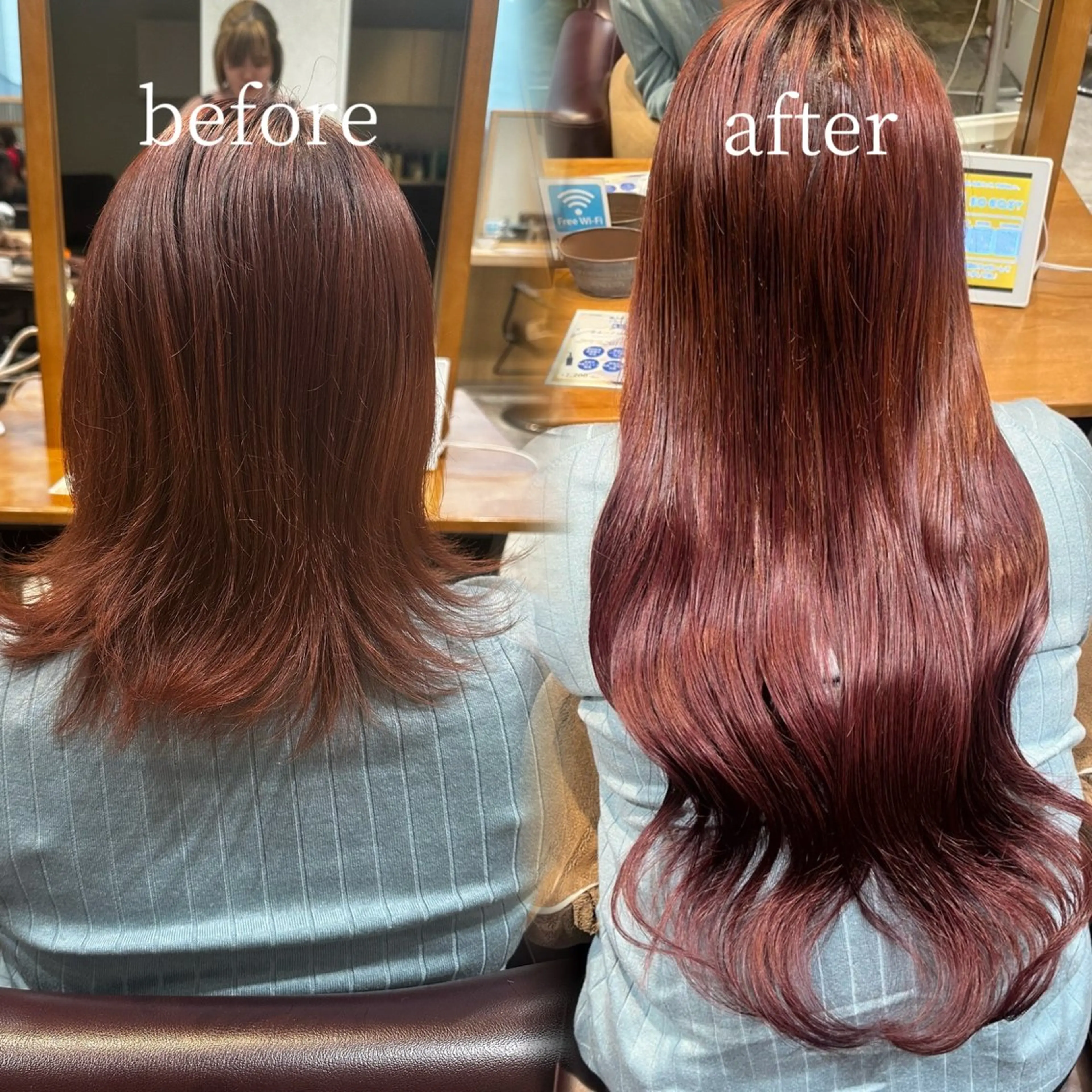 ロング シールエクステ エクステ カット エクステ シールエクステ/ ブリーチカラーのヘアスタイル