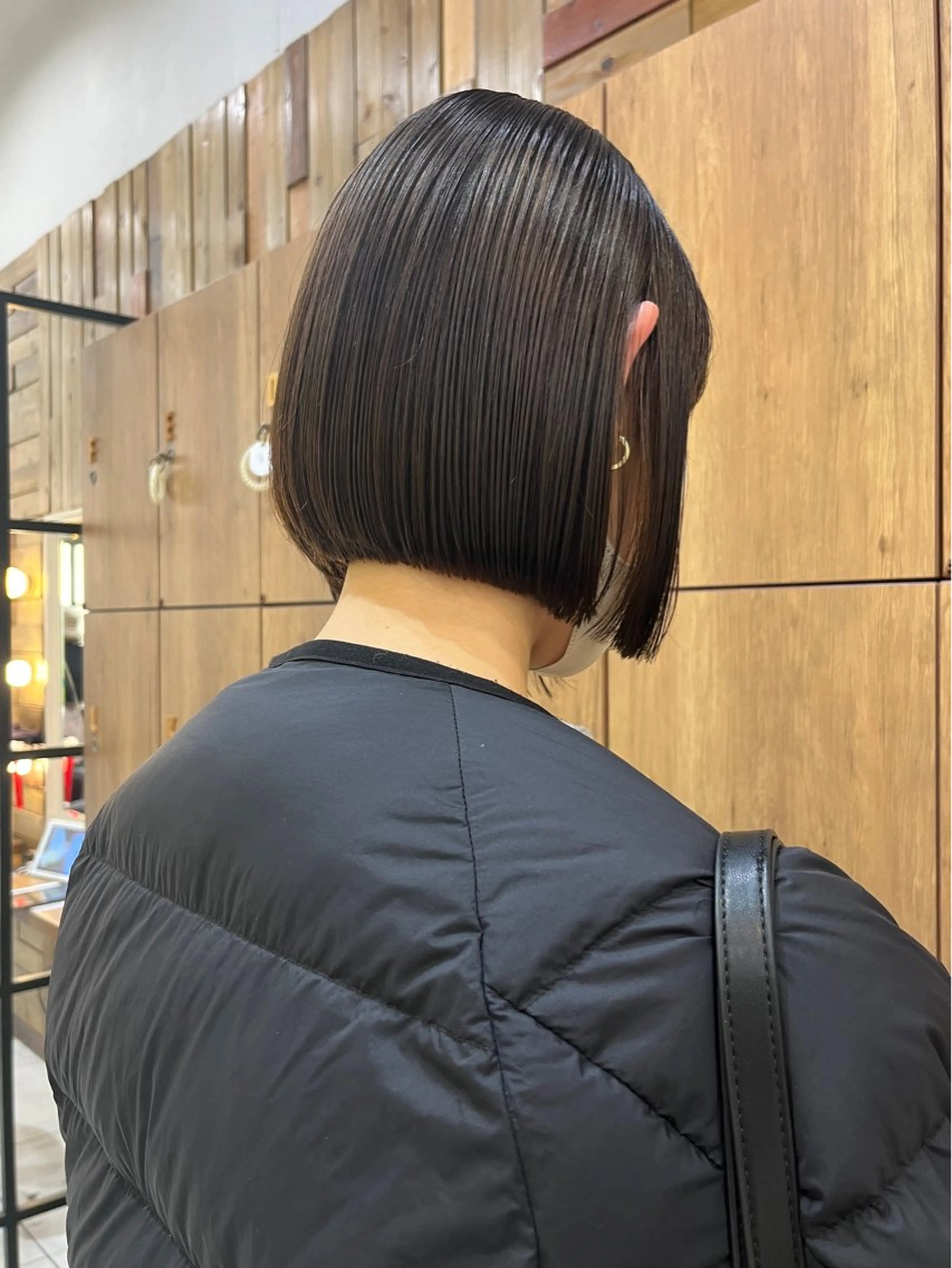 ショート ボブ カット 黒田瀬奈/ボブ まろやかベージュのヘアスタイル