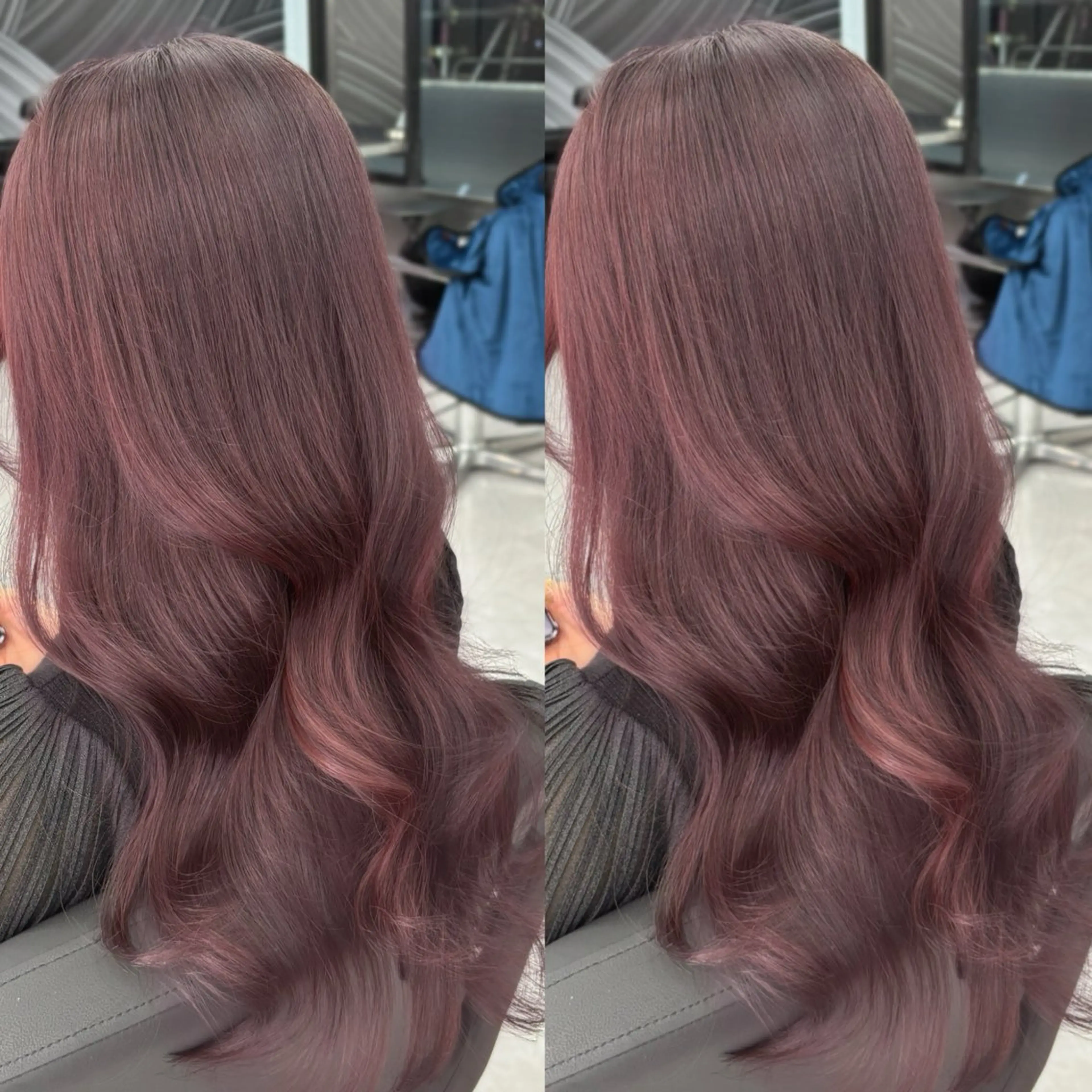 ロング カラー 縮毛矯正 トリートメント 心斎橋/ブリーチなし 髪質改善/レイヤーのヘアスタイル