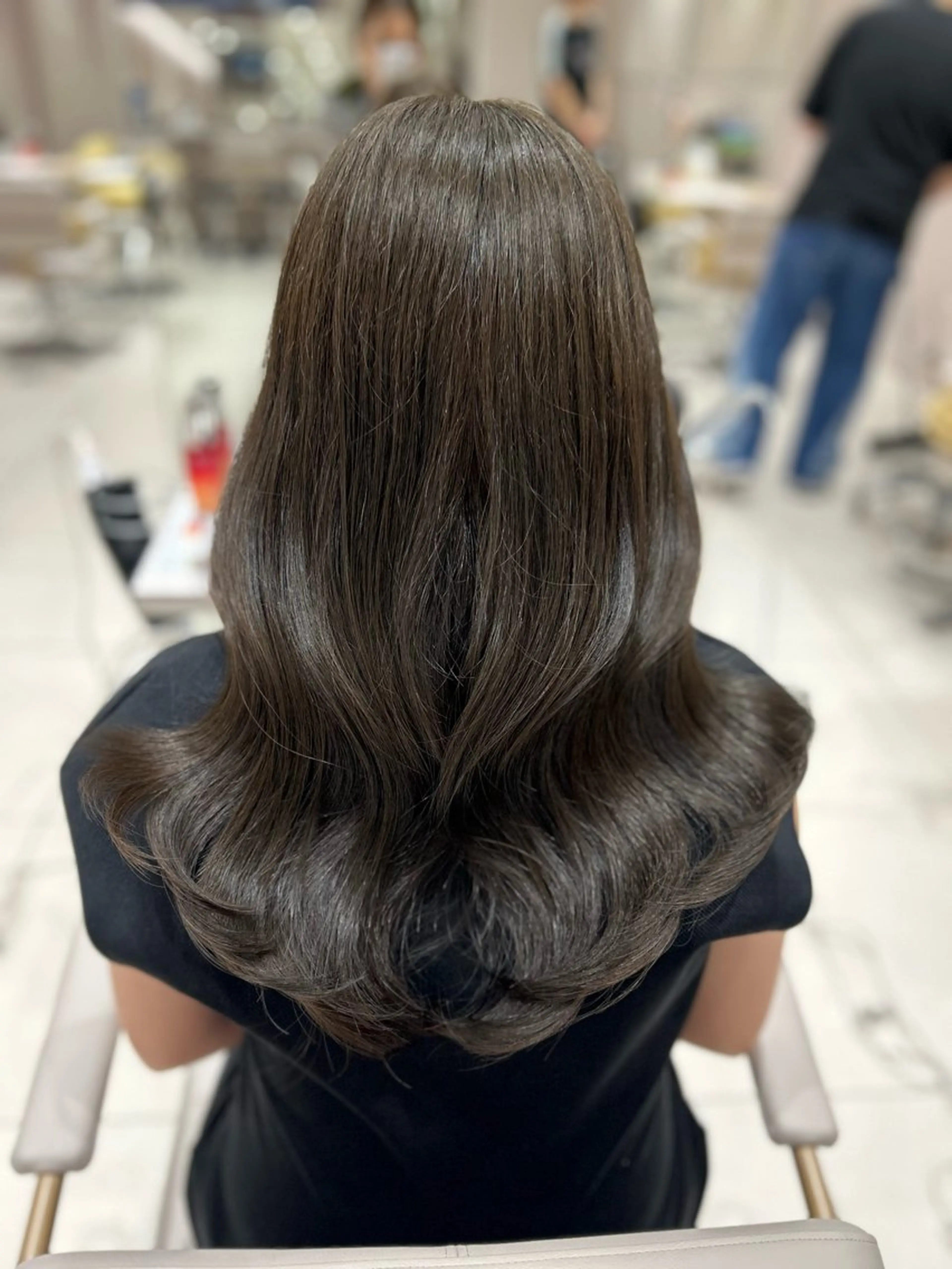 ロング カラー 透明感カラー グレージュ カット ヘアカラー トリートメント 髙木美緒🌿 レイヤー/アレンジのヘアスタイル