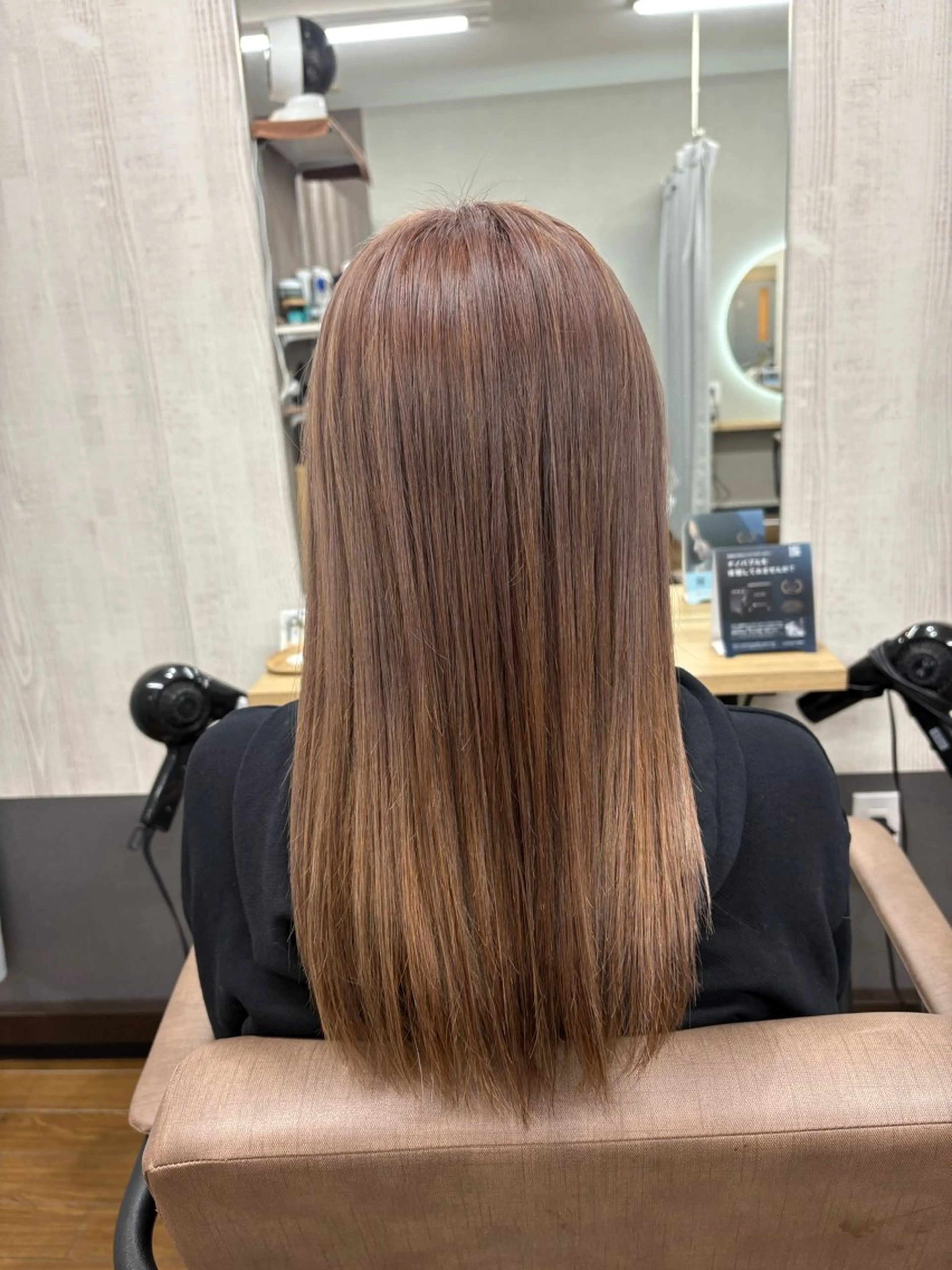 セミロング カラー ベージュカラー ピンクカラー ピンクベージュ カット ヘアカラー TELA HAIR 幕張本郷店　千尋のヘアスタイル