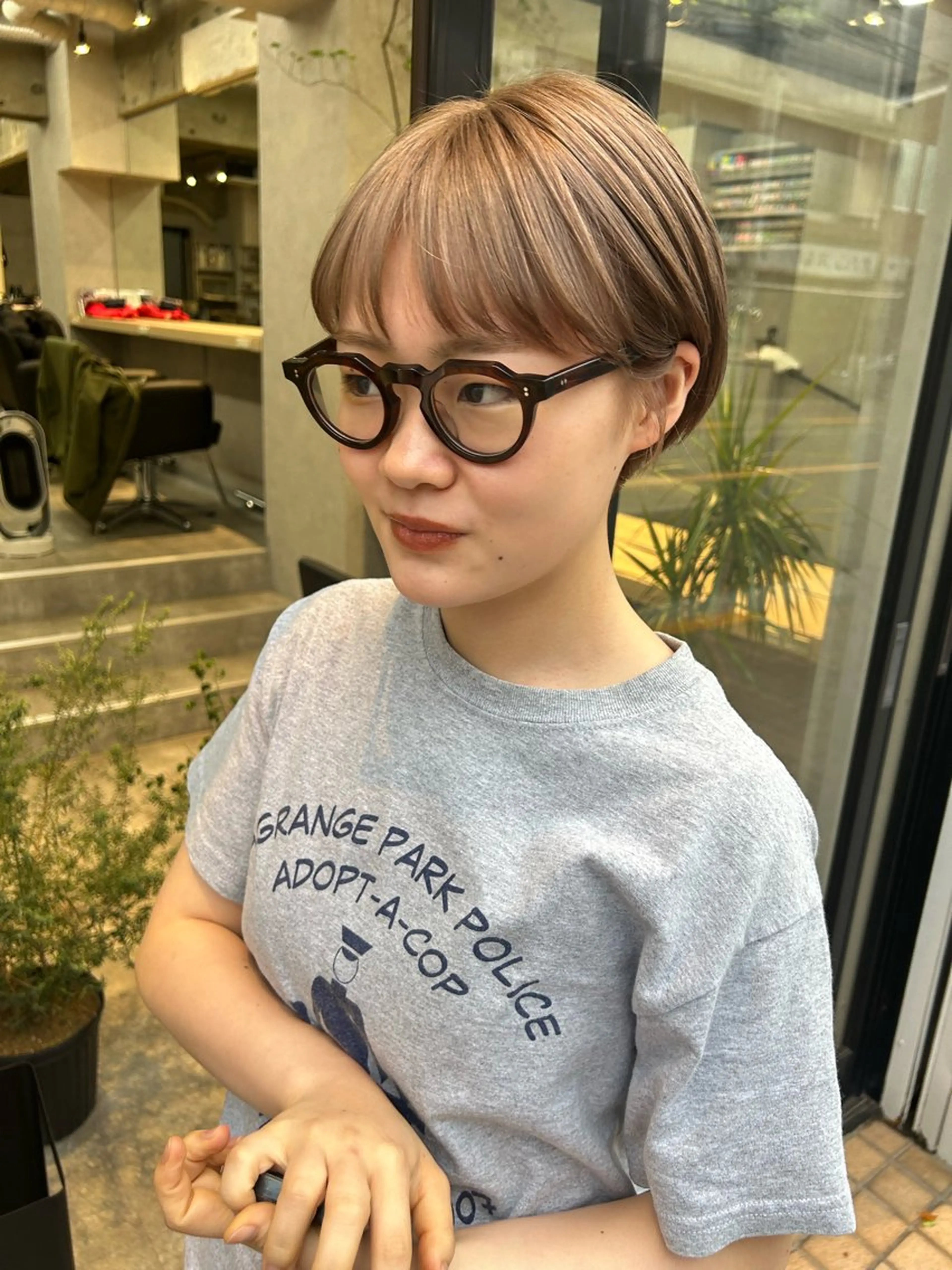 ショート カット ヘアカラー トリートメント ✳︎透明感カラー✳︎ ボブ✳︎nanaのヘアスタイル