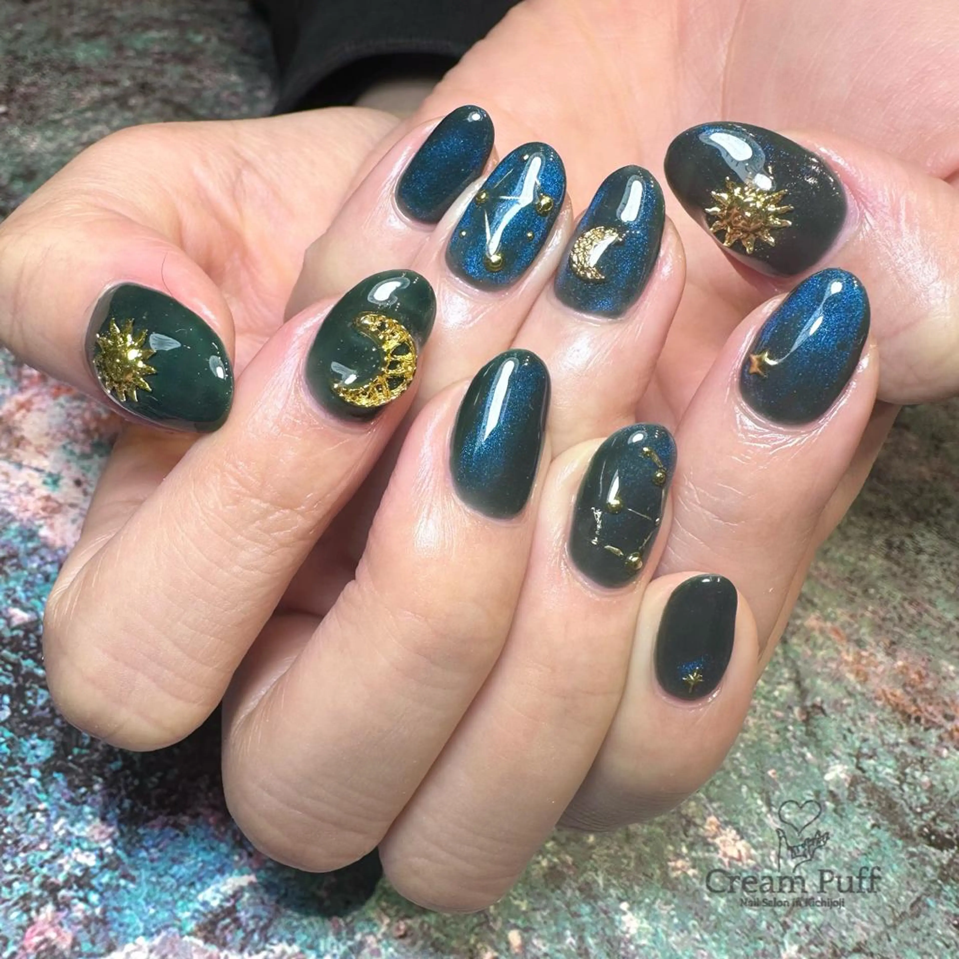 ネイル ジェルネイル マグネットネイル HAMANO MIKAのネイルデザイン