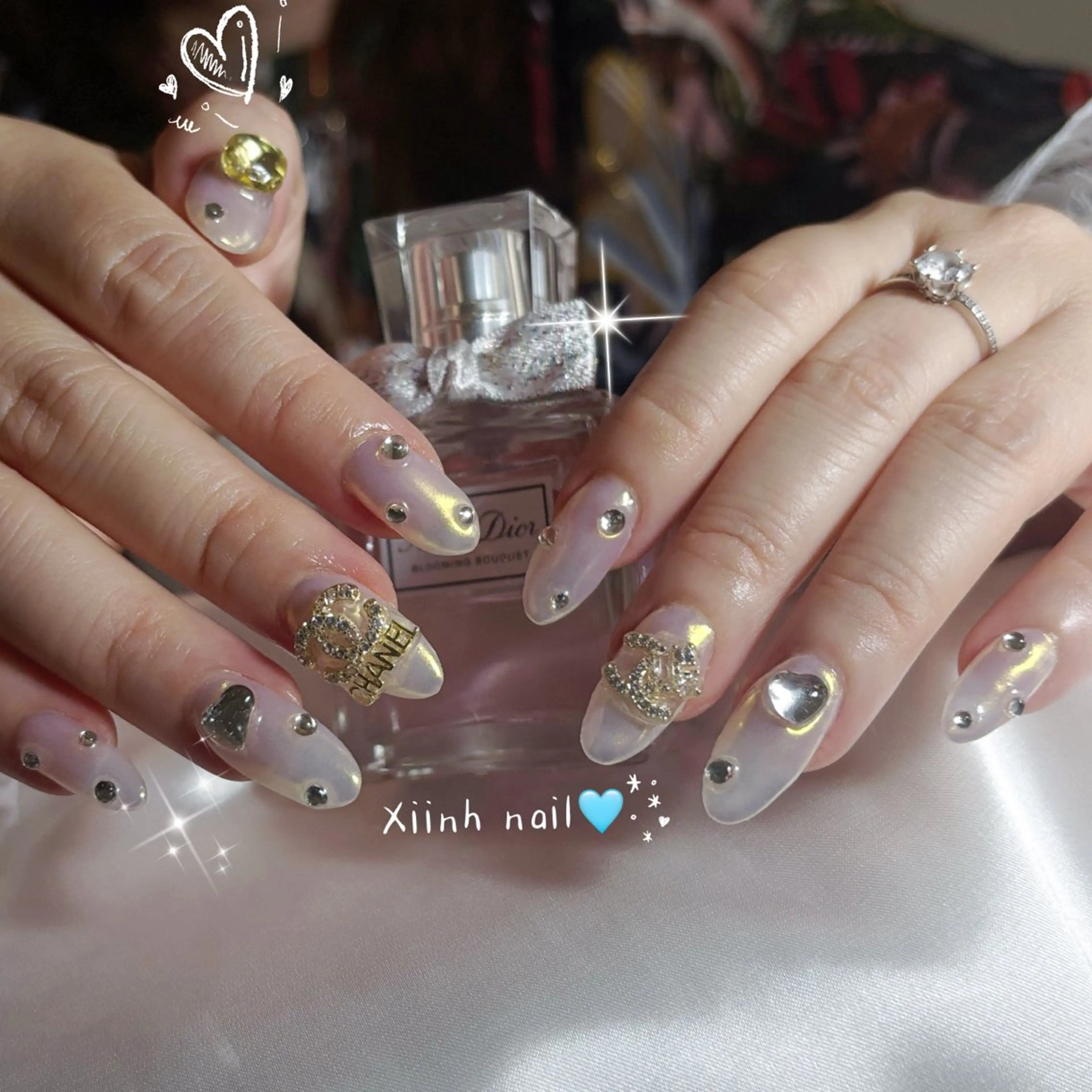 ネイル チークネイル 桜ネイル 長さ出し フットネイル ジェルネイル XIINH NAIL SALONのネイルデザイン