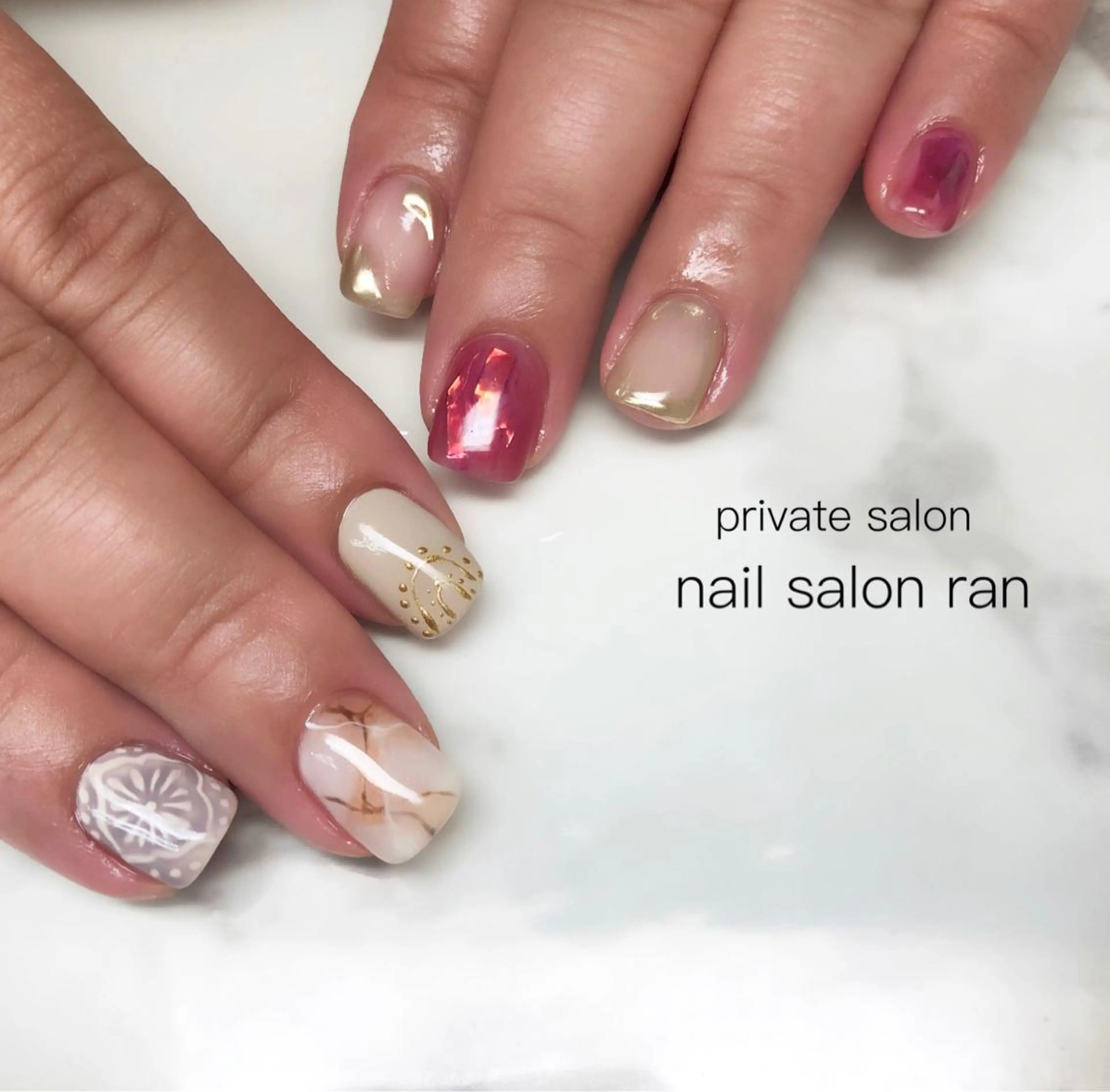 ネイル 持ち込み nailsalon ranのネイルデザイン