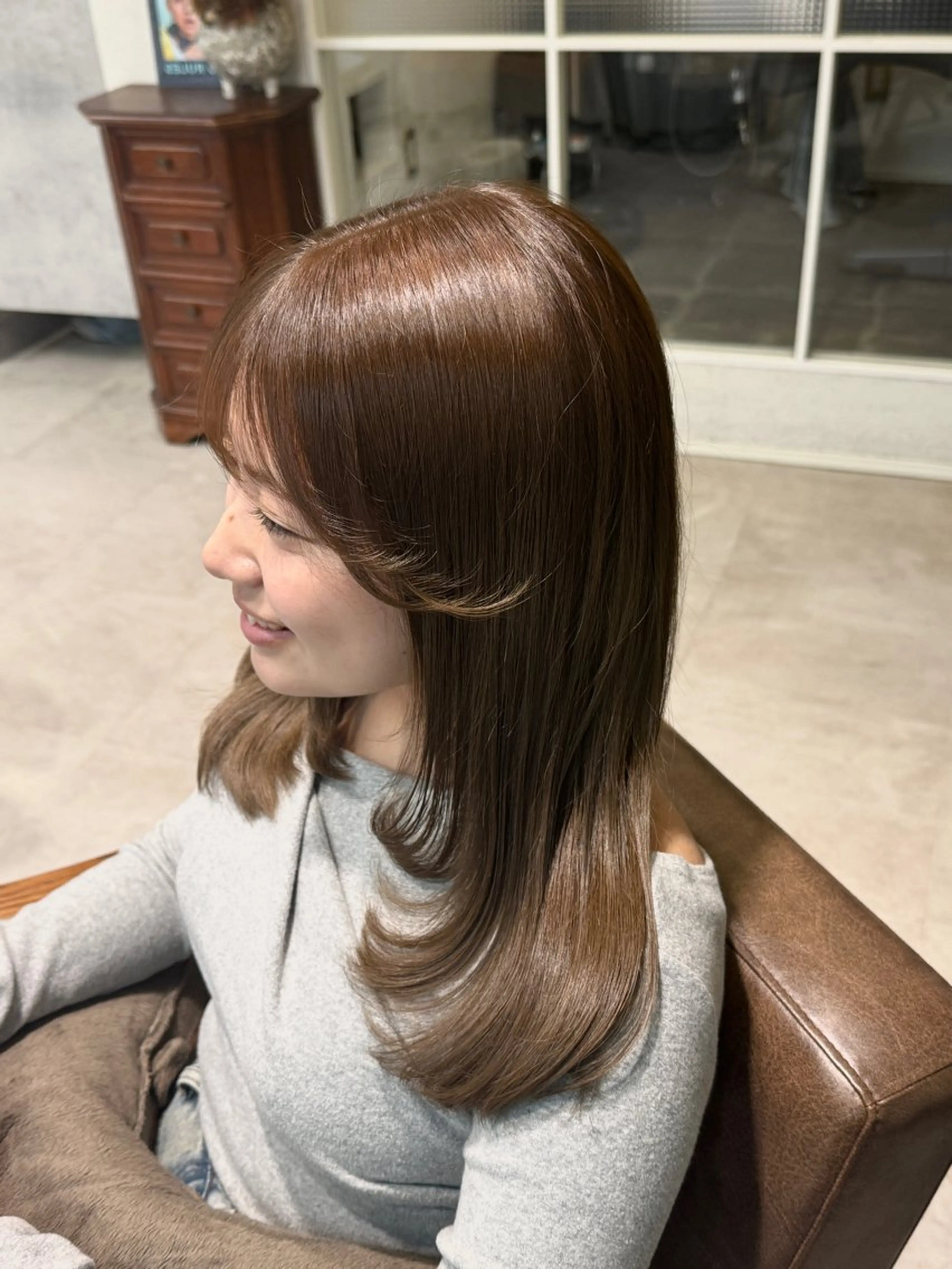 セミロング ヘアカラー トリートメント SEA A KA所属・木村 心海☆明石のヘアスタイル