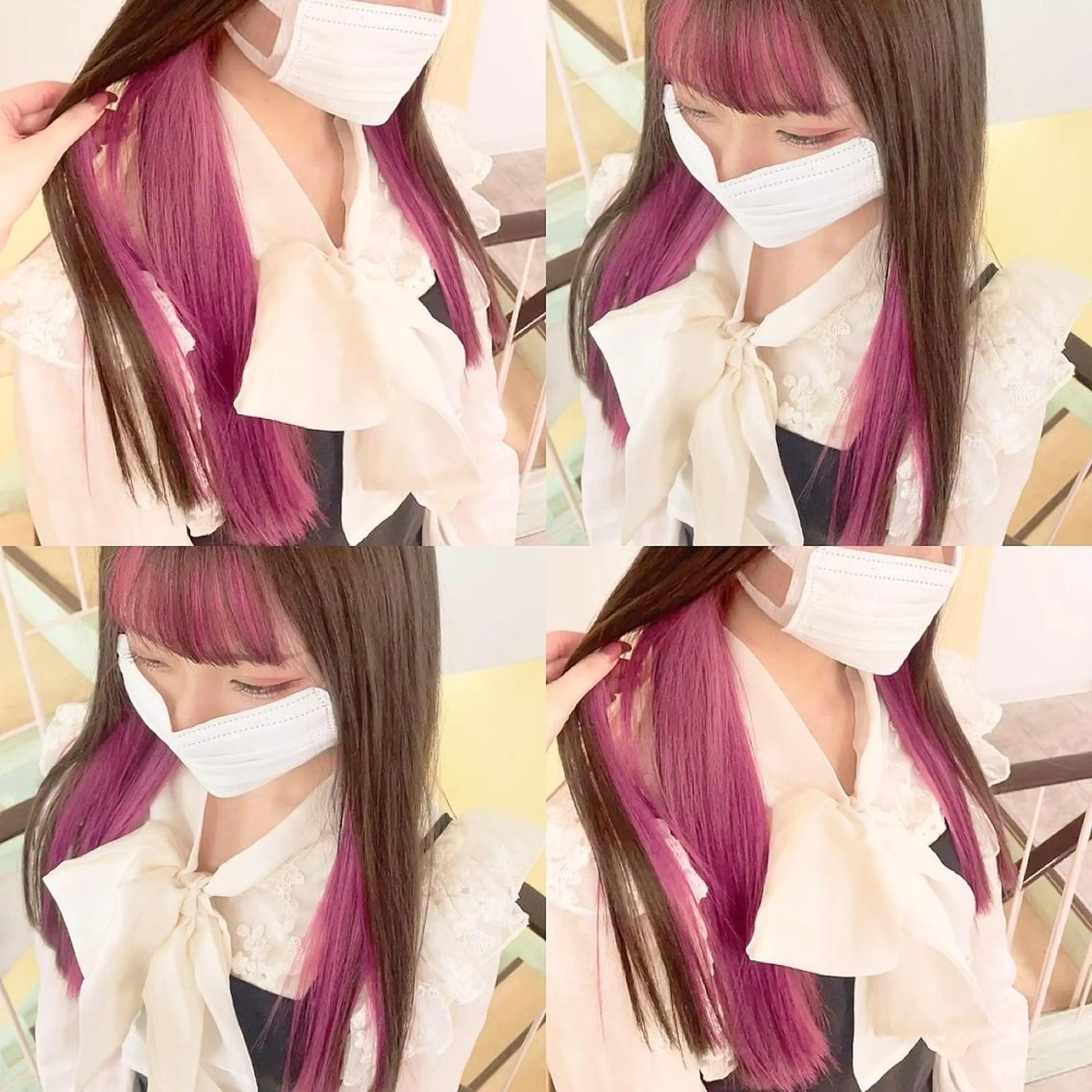 カラー ヘアカラー トリートメント 渋谷:インナーカラー ／🍒エリカ🍒のヘアスタイル