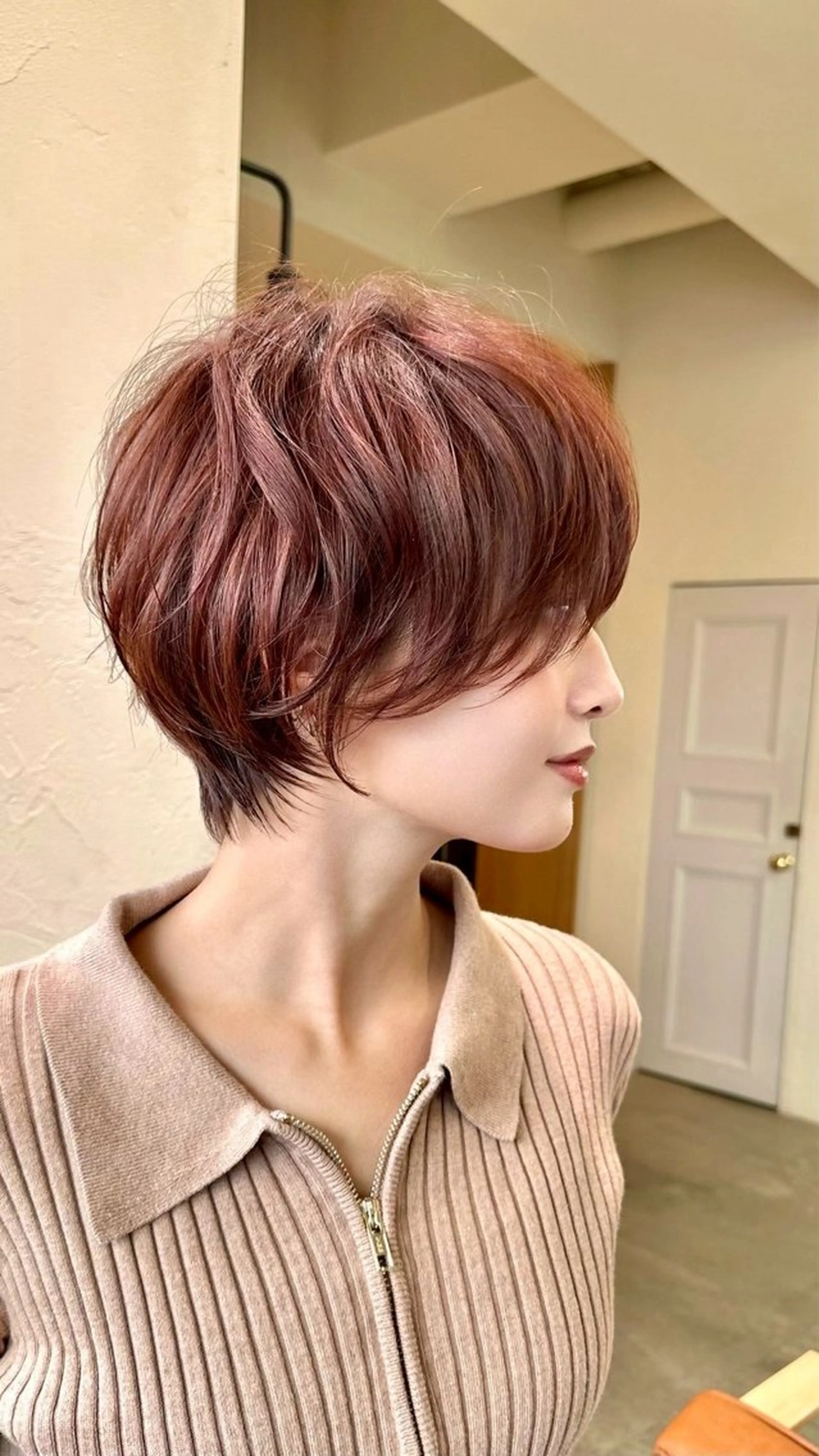 ショート カラー ヘアアレンジ カット ヘアカラー トリートメント ⭐️ショート/ボブ/ 艶カラー/りょうがのヘアスタイル