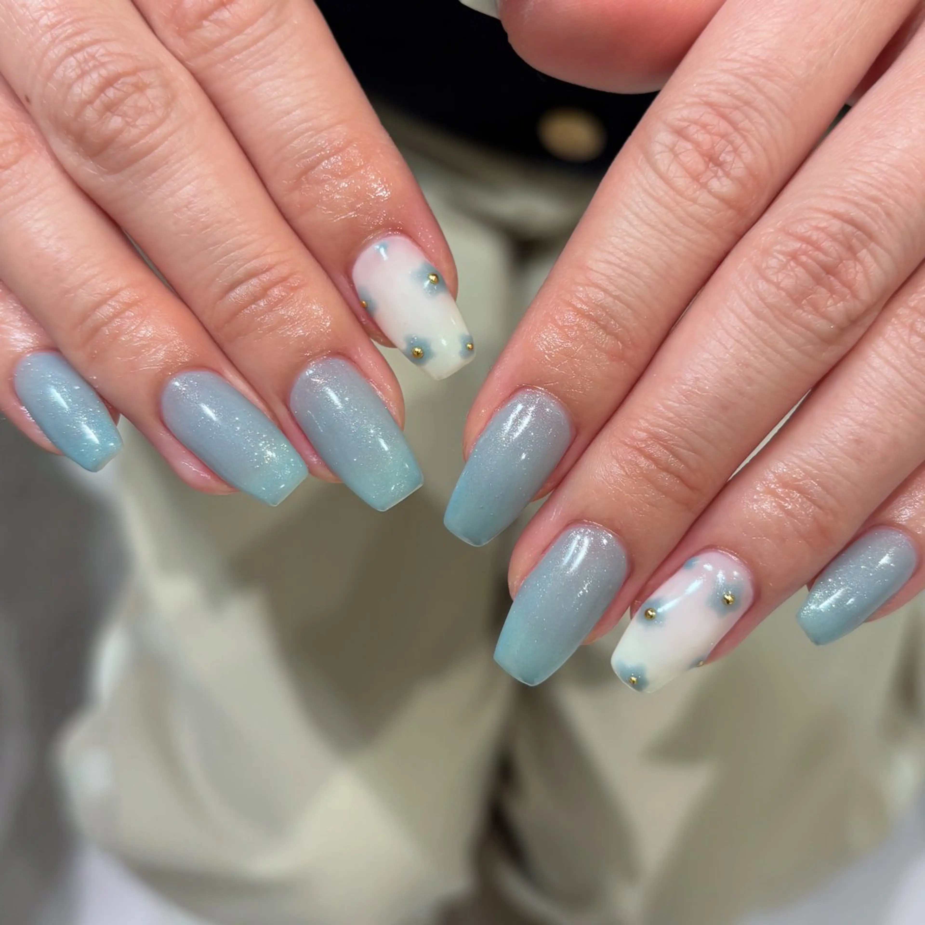 ネイル ブルー 春ネイル ハンドネイル nailist mayu 💅🏻のネイルデザイン