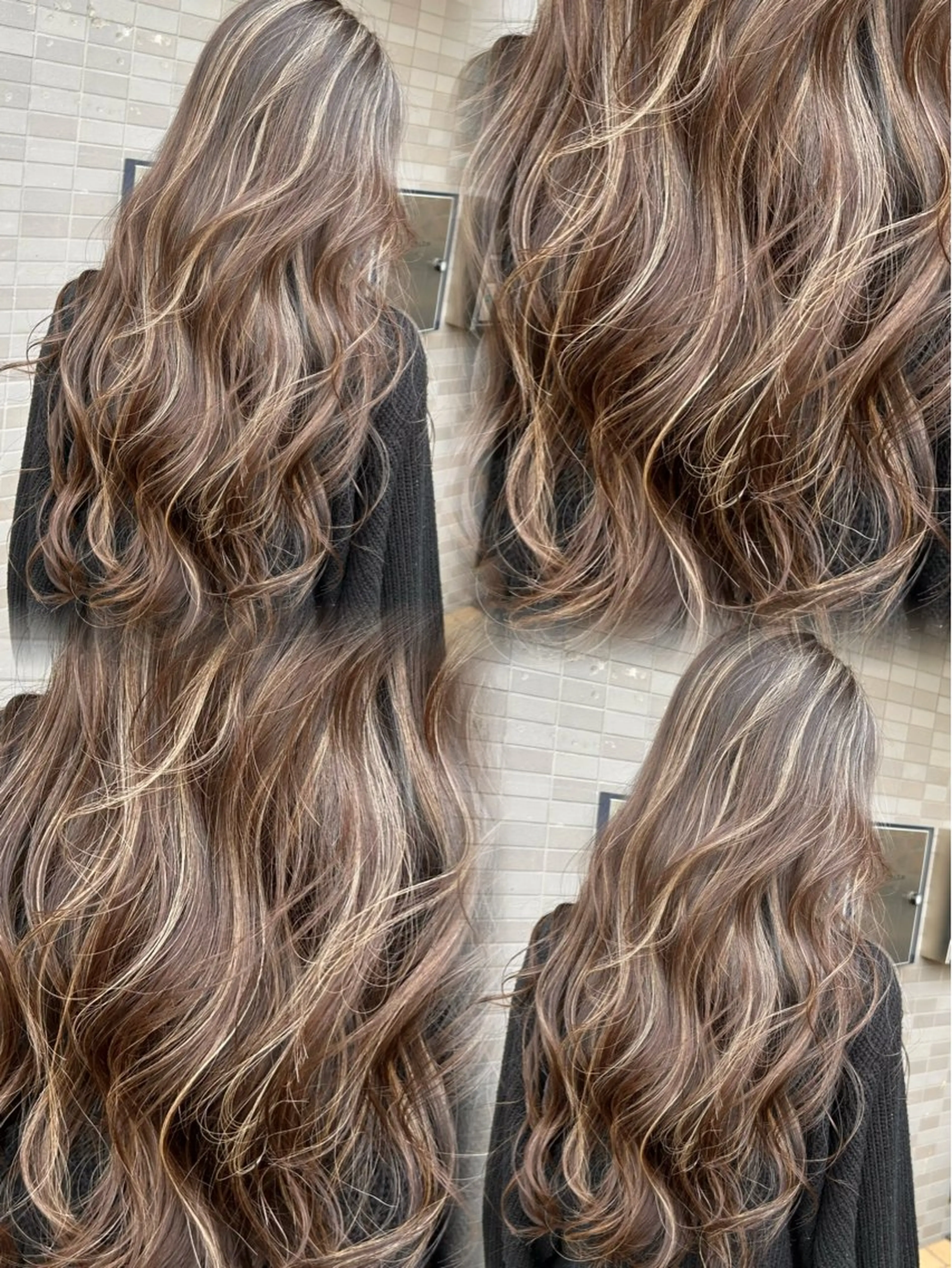 ロング カラー バレイヤージュ ハイライトカラー 外国人風カラー ハイライト レイヤーカット ヘアカラー ✨レイヤーカット 海外ヘア/原宿✨のヘアスタイル