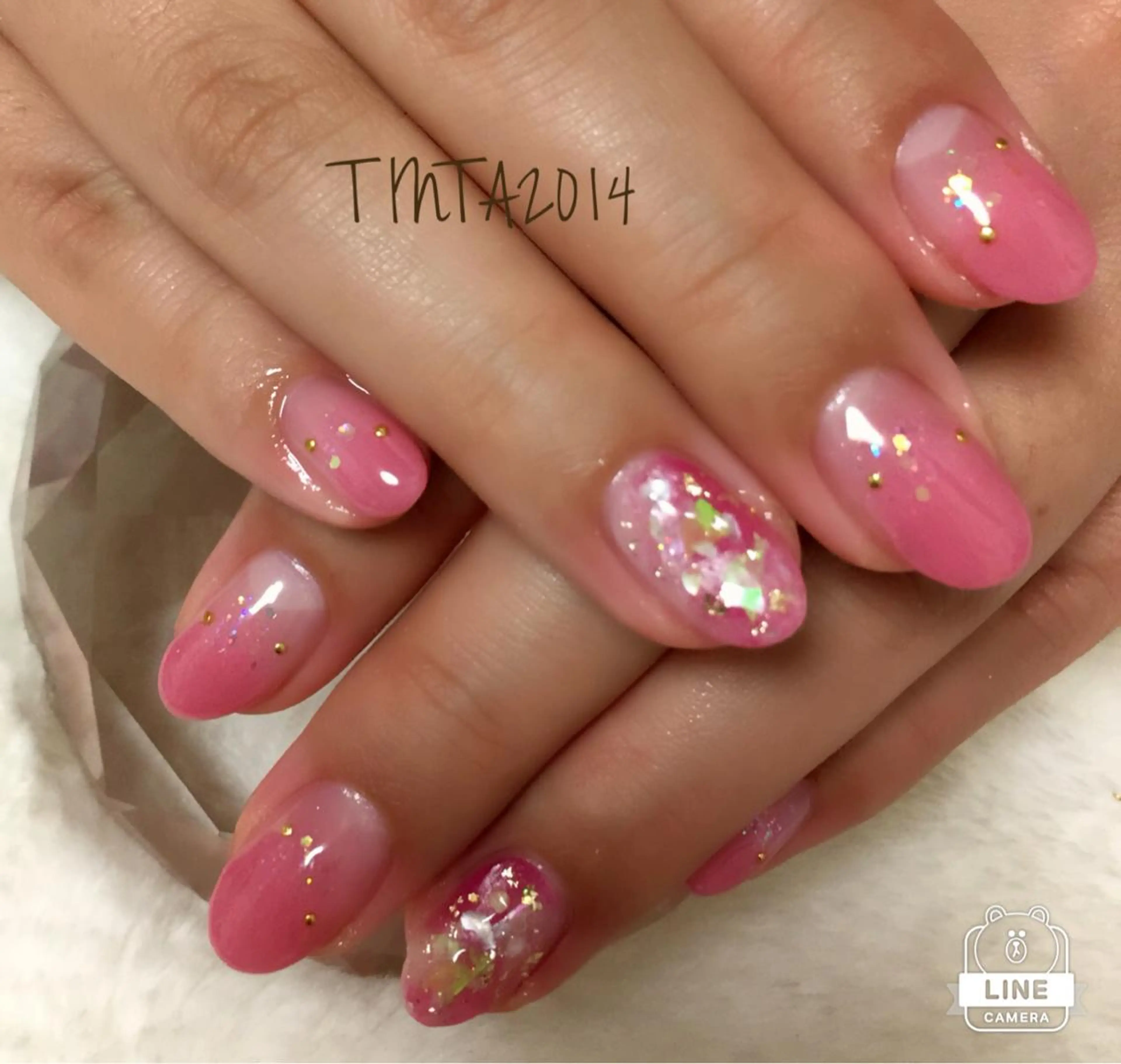 ネイル ニュアンスネイル ピンク ネイルサロン ティンタ所属・馬場 典子のネイルデザイン