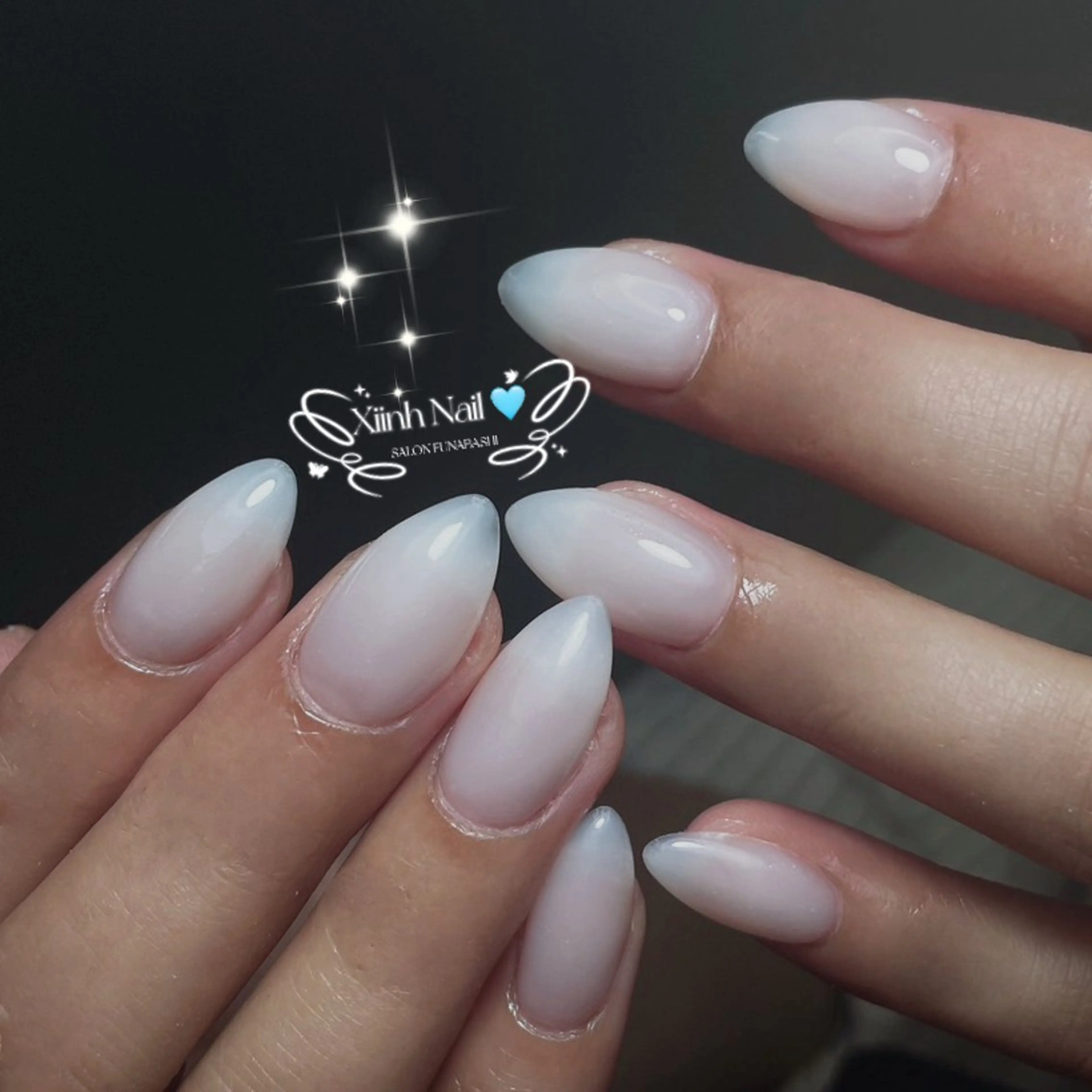 ネイル チークネイル 桜ネイル 長さ出し フットネイル ジェルネイル ハンドネイル XIINH NAIL SALONのネイルデザイン