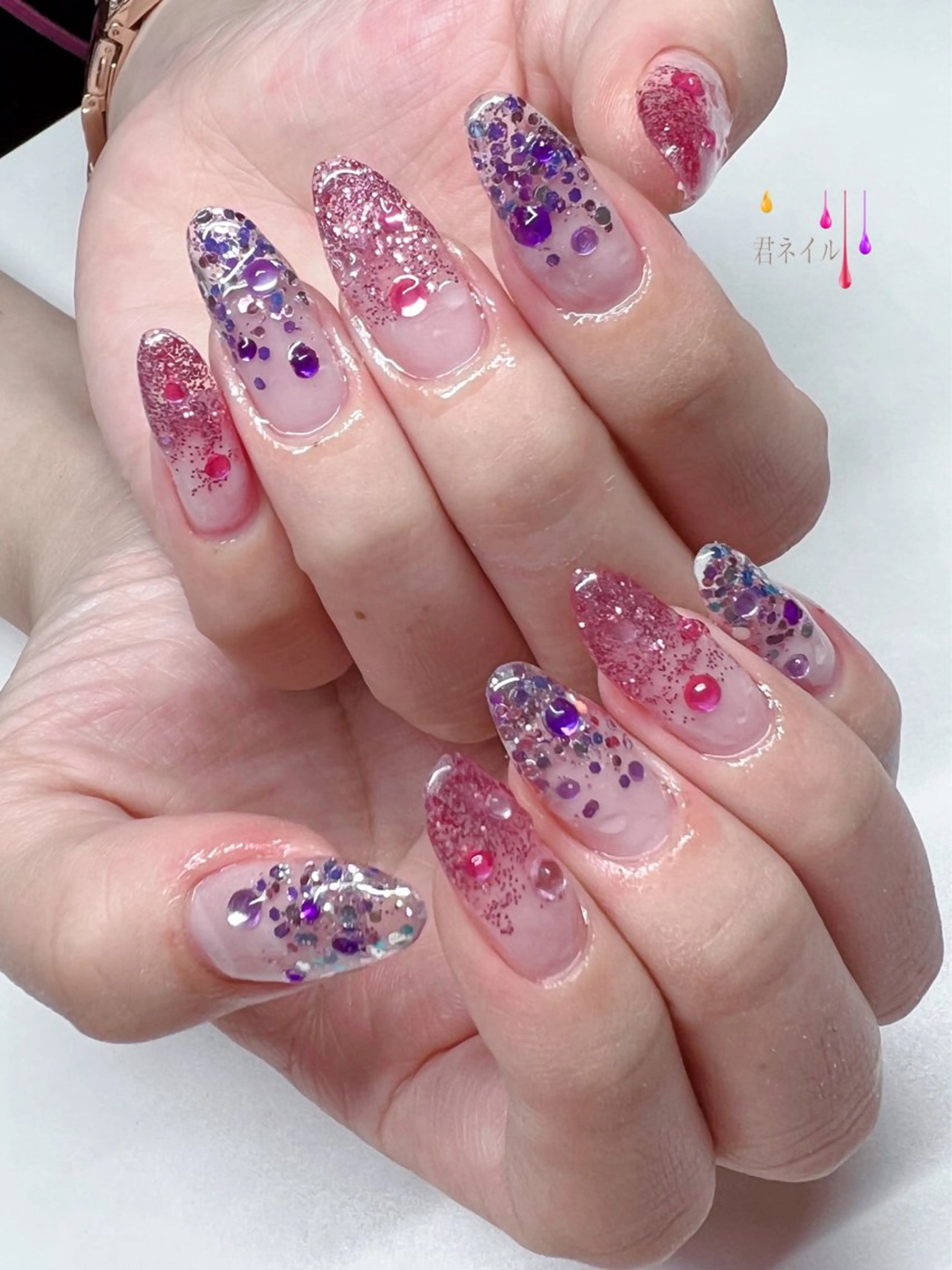 ラメグラデーション　オフなしの写真