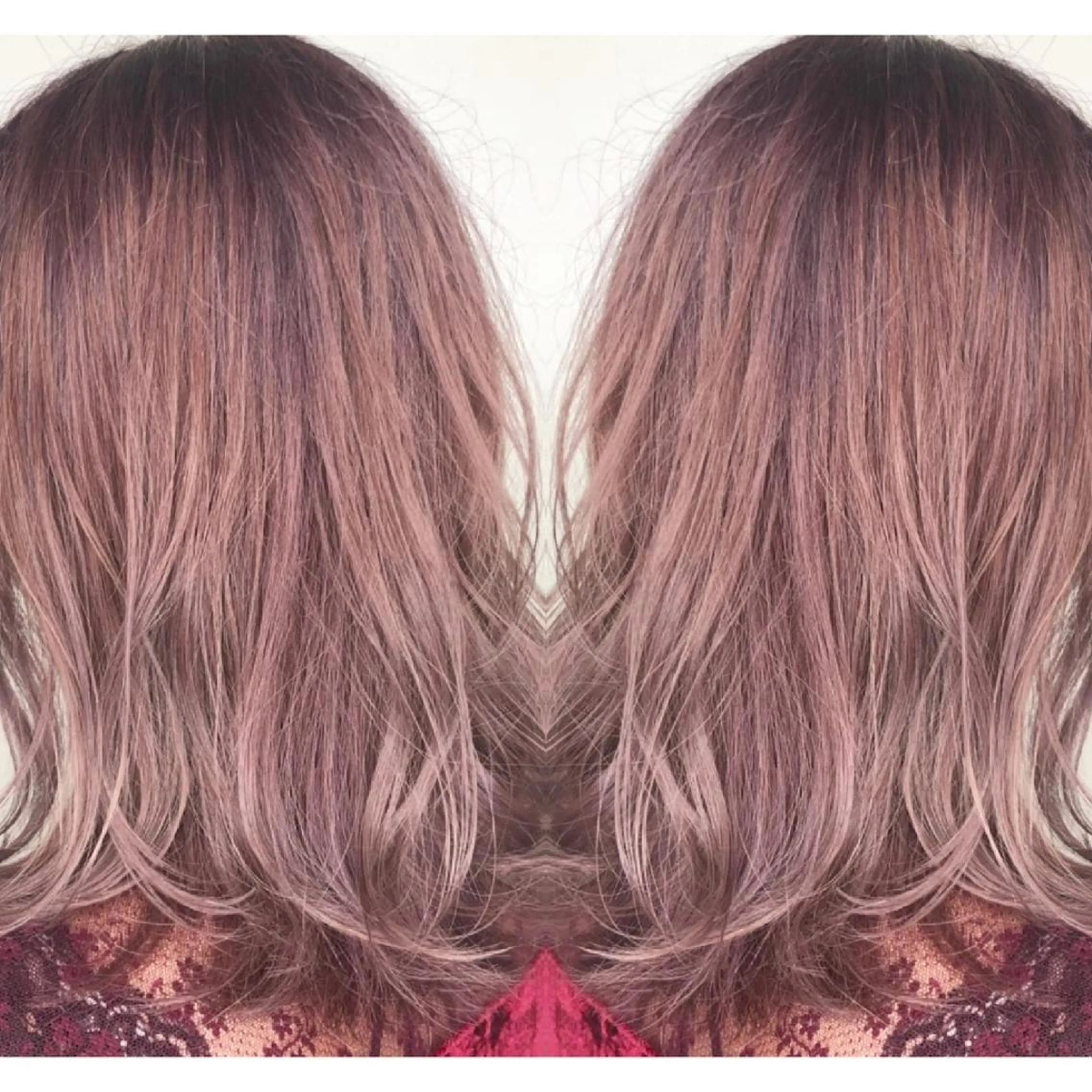 ミディアム カラー ハイトーンカラー 竹内啓太 ボブのヘアスタイル