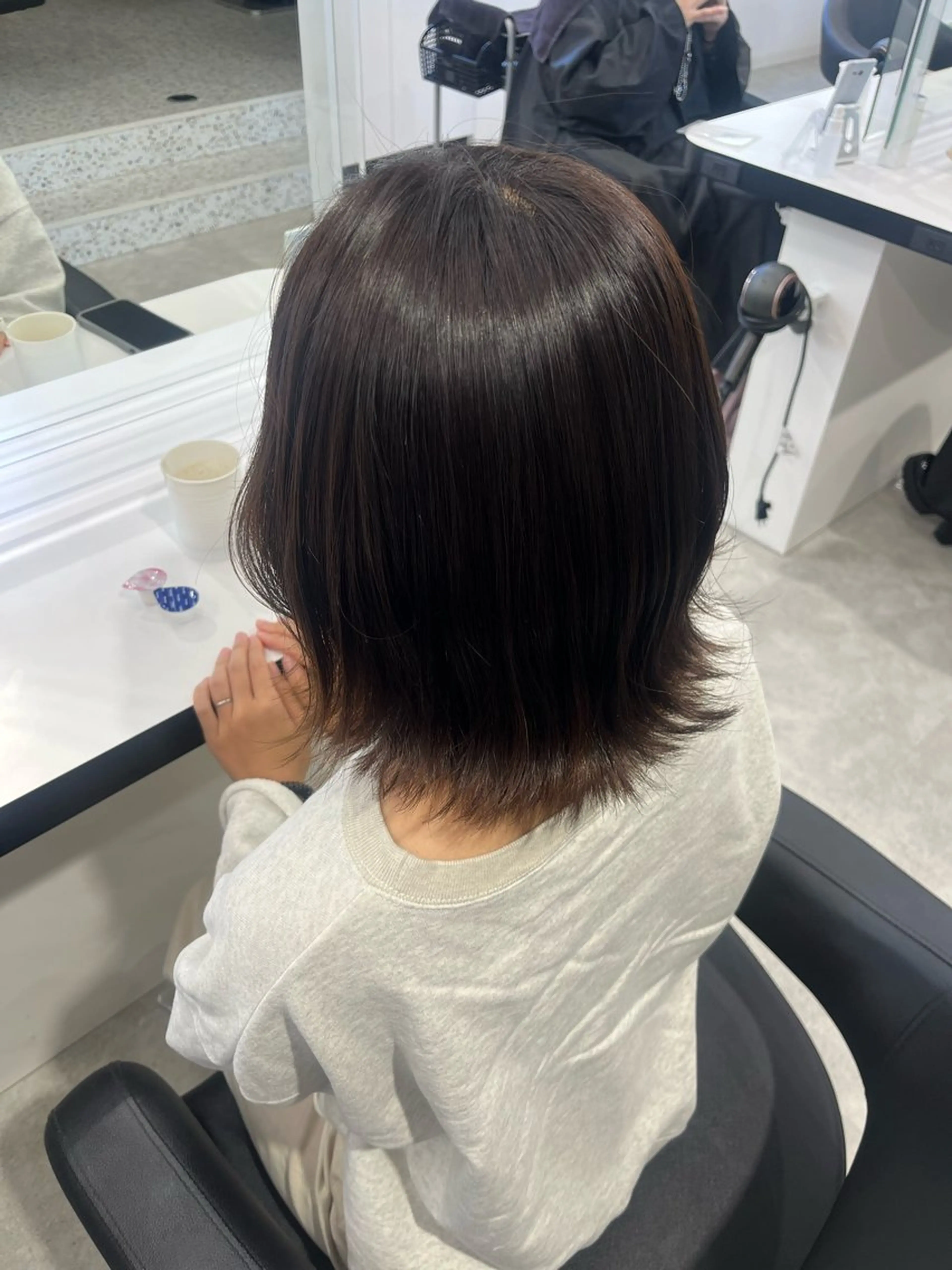 ミディアム カラー みう/仙台/暖色/ 艶髪/顔周りカット/のヘアスタイル